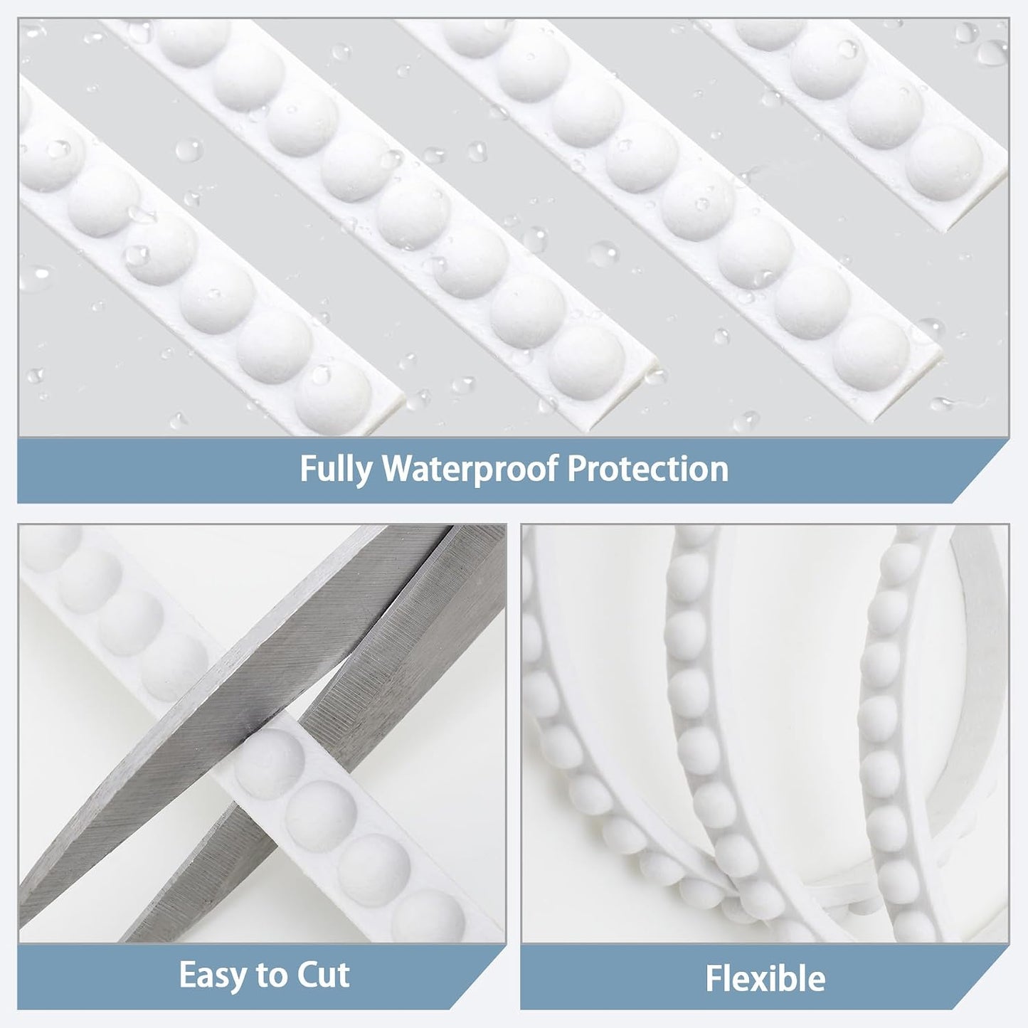 Peel & Stick Beaded Decorative Molding Trim / 118 x 0.39 / Unfinished White