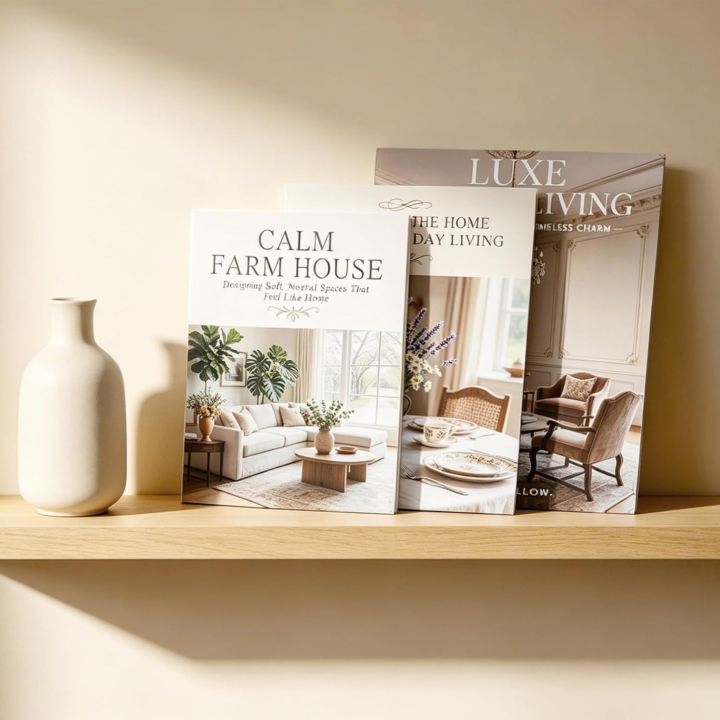 Faux Books / Metal Tray & Double-Sided Laminated Coated Paper / Set of 3