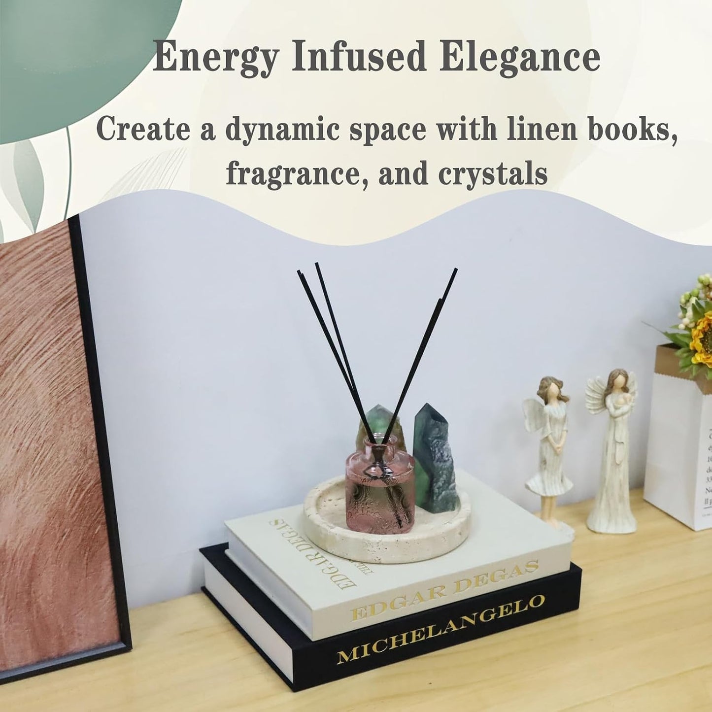 Linen Aesthetic Faux Books Decor / Black-beige / Set of 2