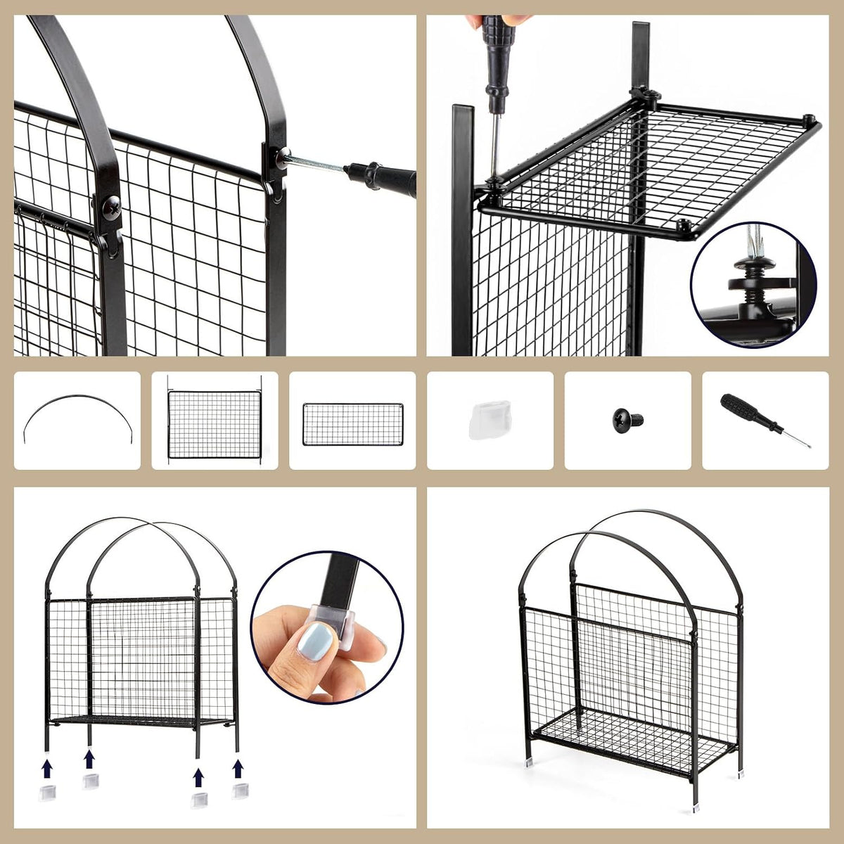 Freestanding Magazine Holder, Metal Magazine Rack Floor Stand | Modern Touch Handbag Design, for Magazine, Newspaper
