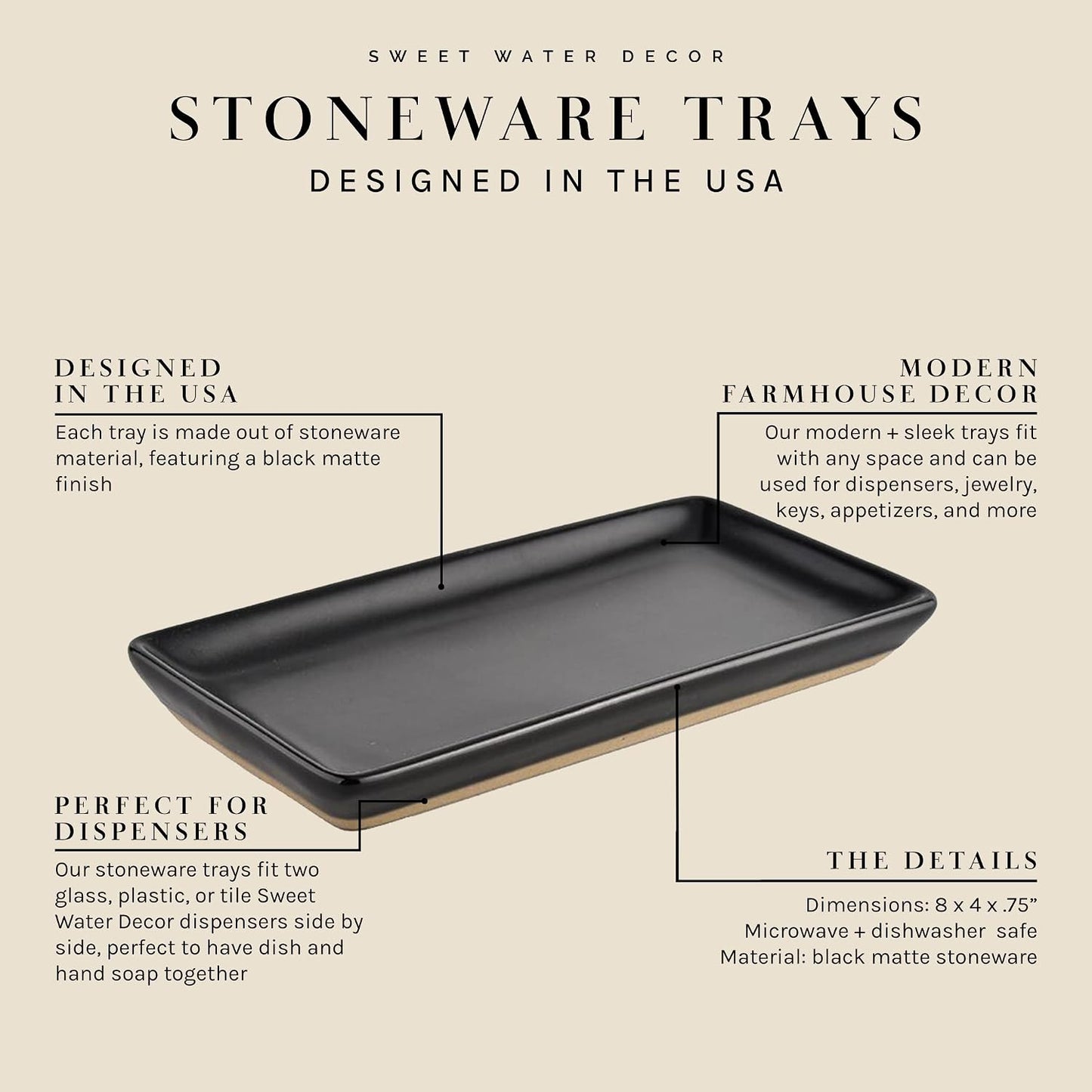 Glass Soap Holder / Black