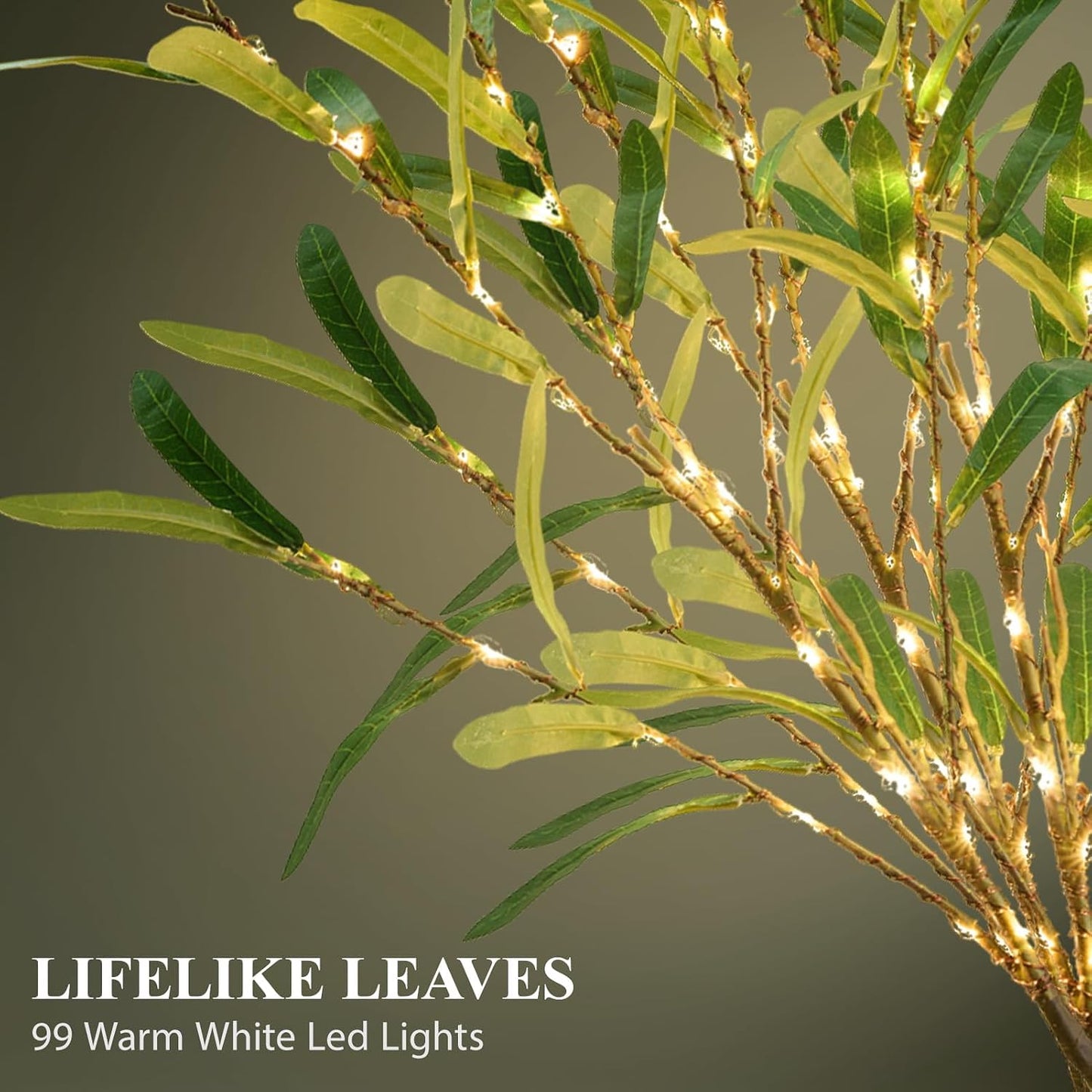 Battery Operated Lights / Olive / 33 Inch