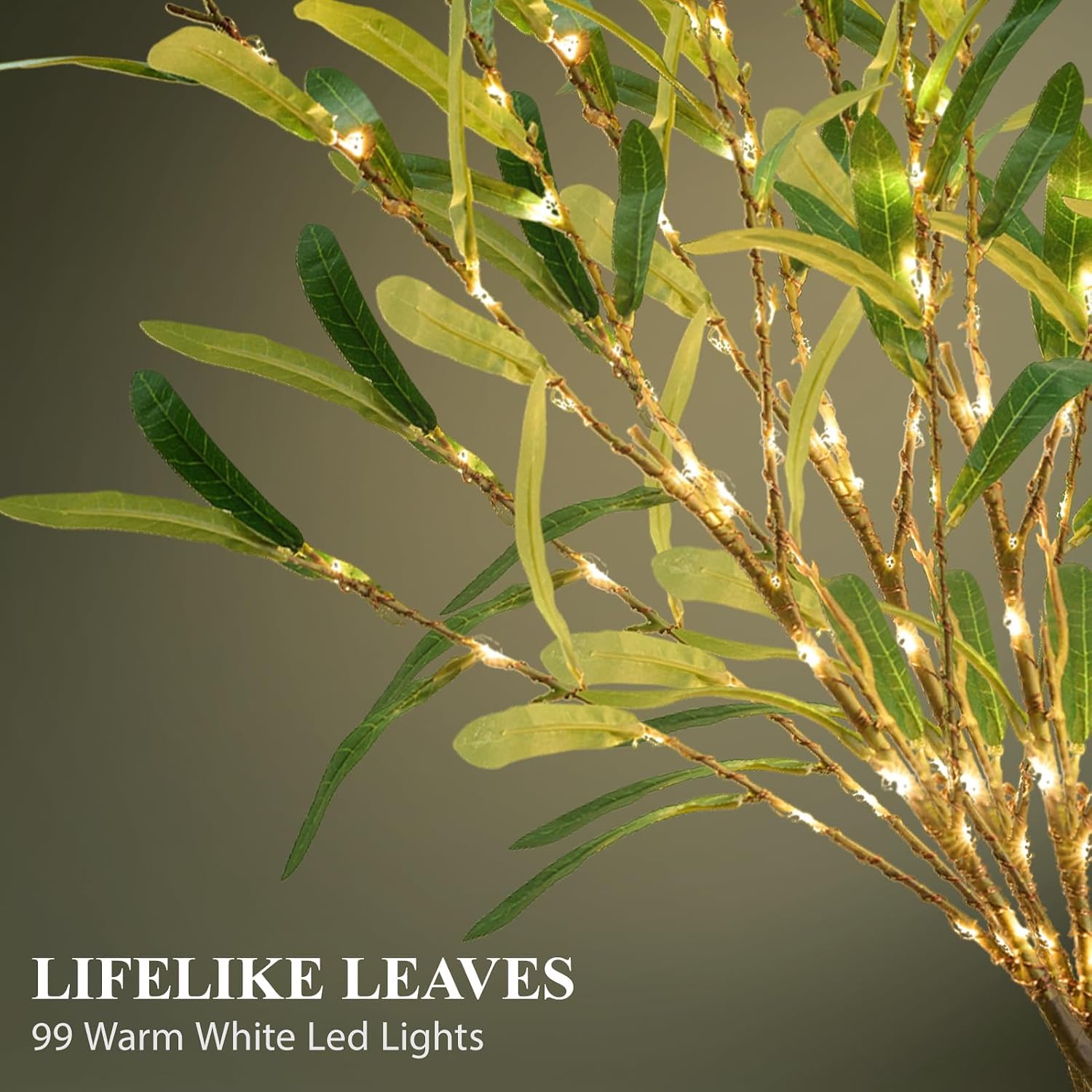 Battery Operated Lights / Olive / 33 Inch