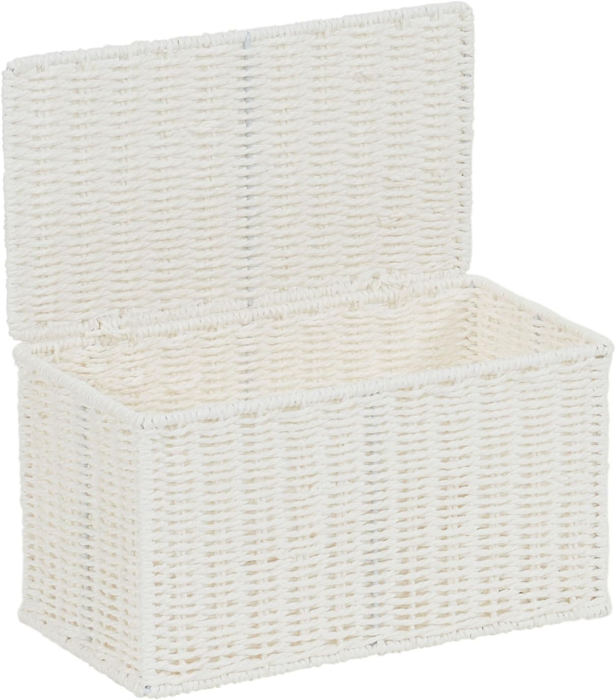 Wicker Basket / Multipurpose Storage Basket / White / Small