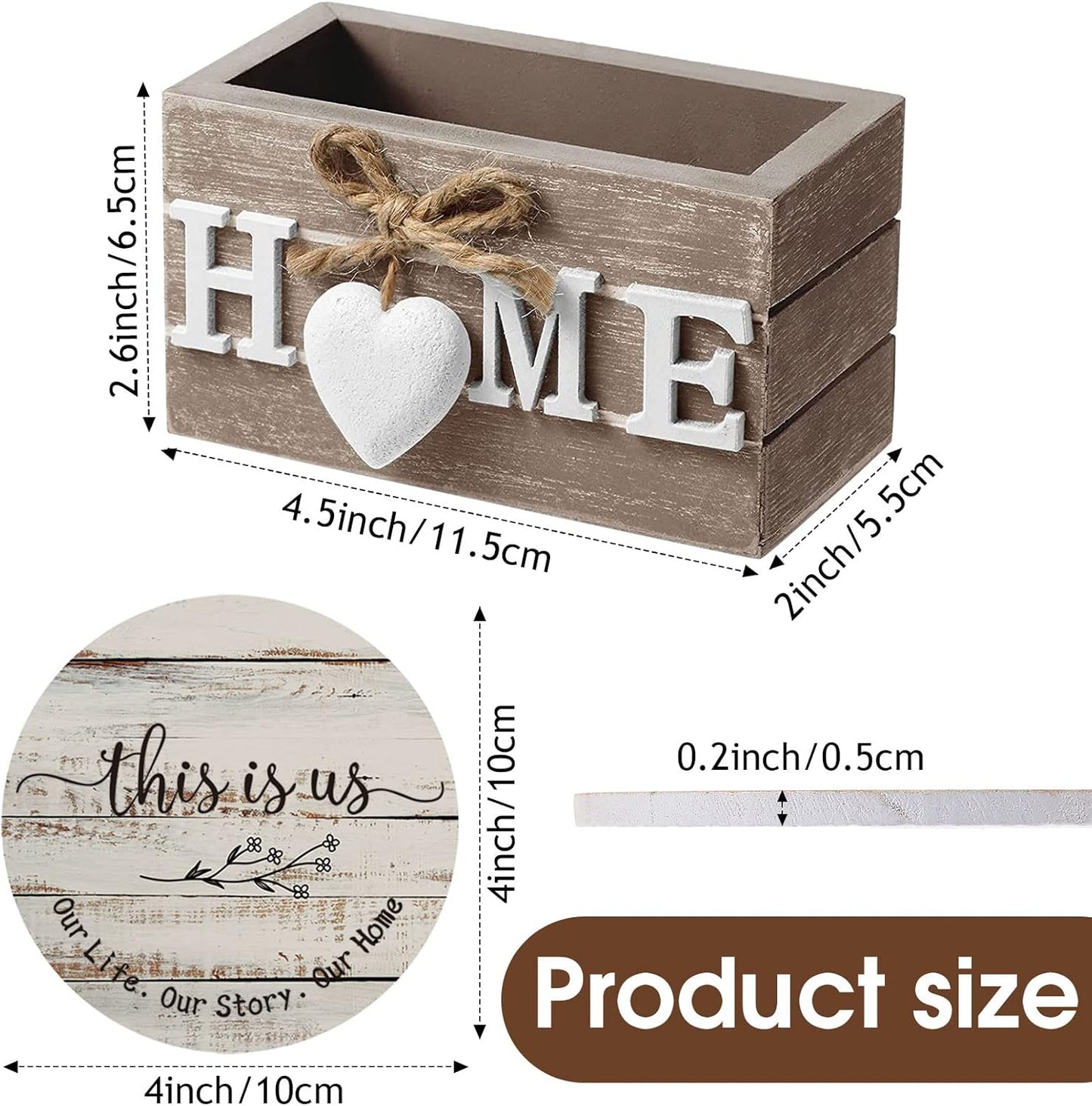Holder 4'' Funny Decoration / Farmhouse Color / Set of 6