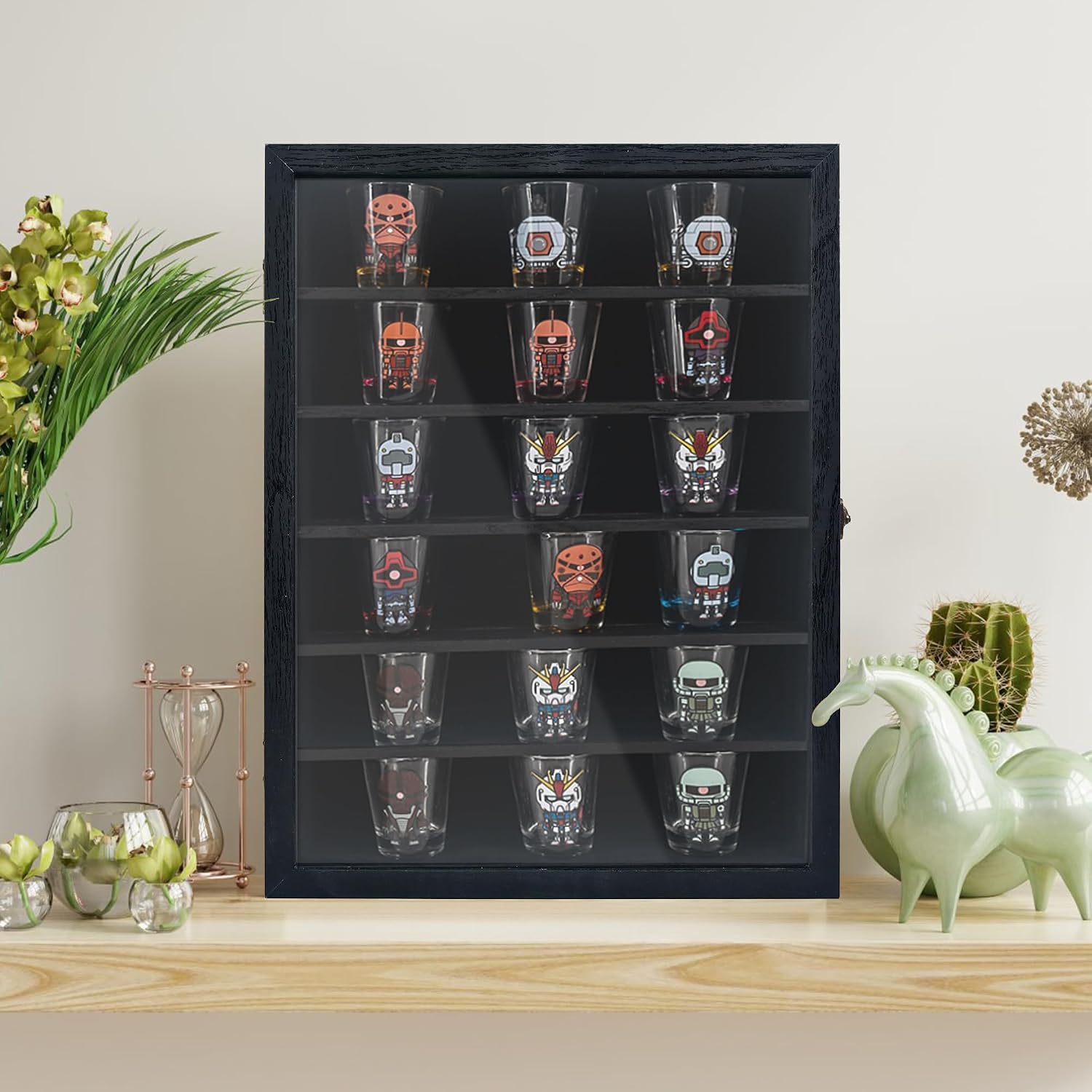FramePro Shadow Box Frame Display Case 12x16 with Removable Shelves, Deep Memory Box Trinket Knick Knack Shelf Cabinet