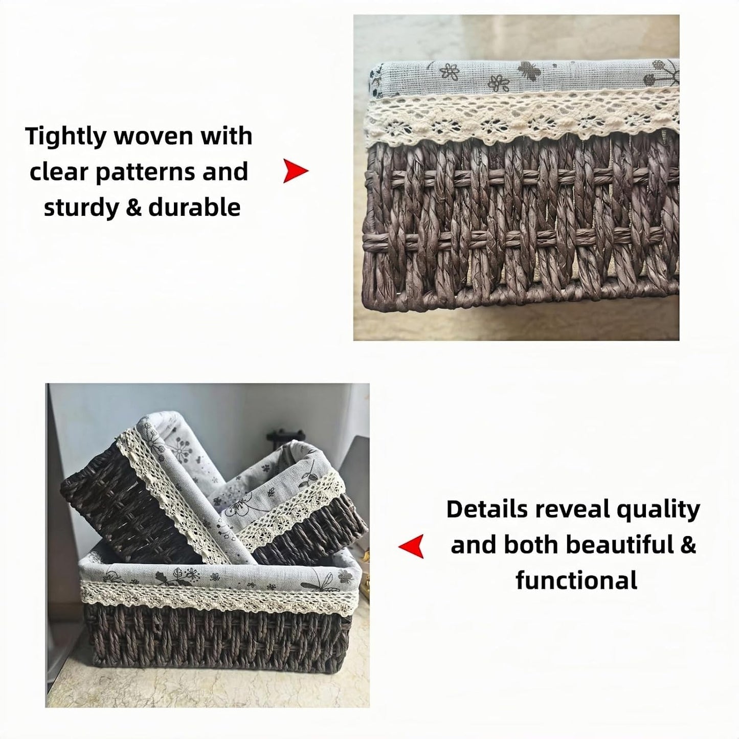 Wicker Woven Baskets / Coffee