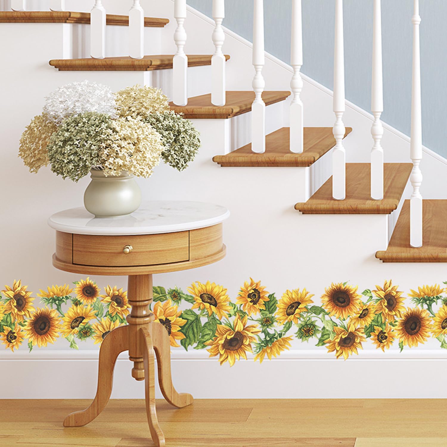 Sunflower Wall Decals / Green / Set of 16