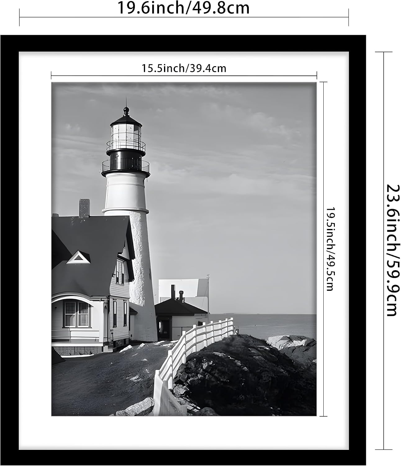 20x24 Black Picture Frame, Poster Frame for Wall, 3 Pack | Fits 16x20 Photos With Mat or 20x24 Without Mat, Vertical or