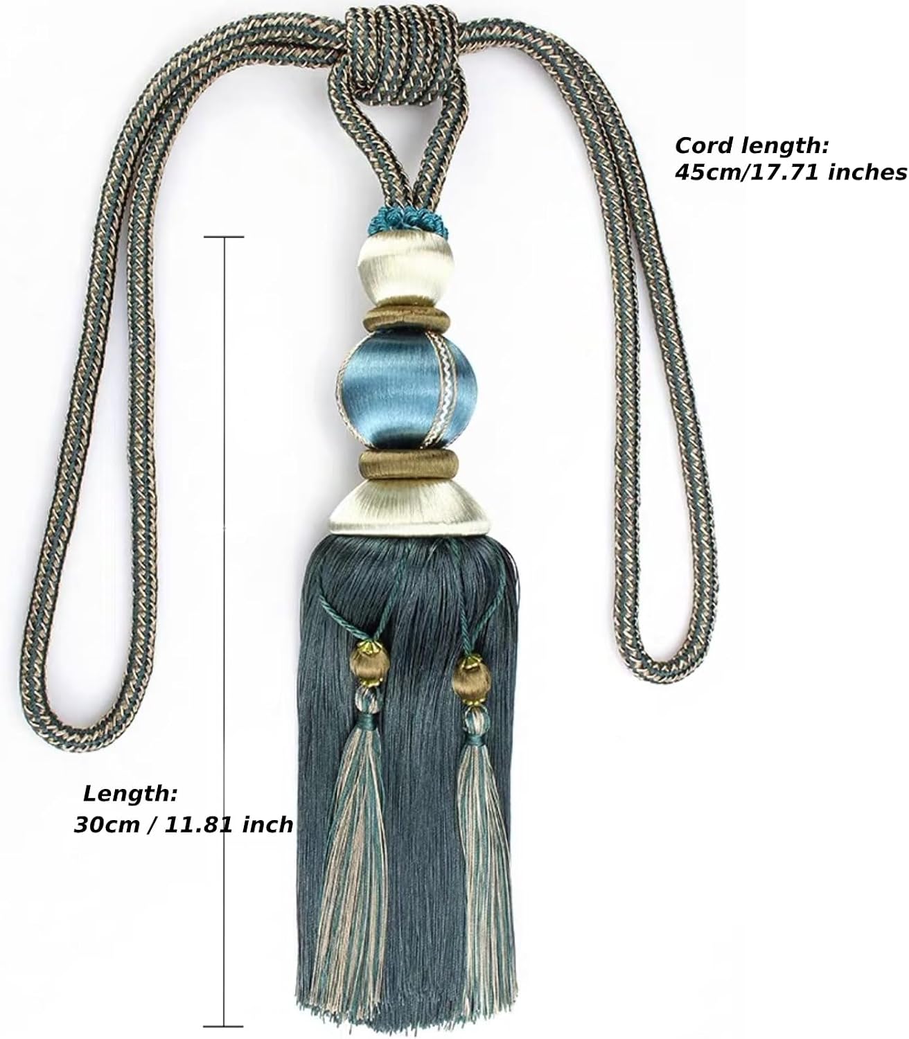 Paired Lantern Single Hanging Ball Tassels Curtains Buckle Sling Binding Lantern Tiebacks Handcrafted Braided Buckle