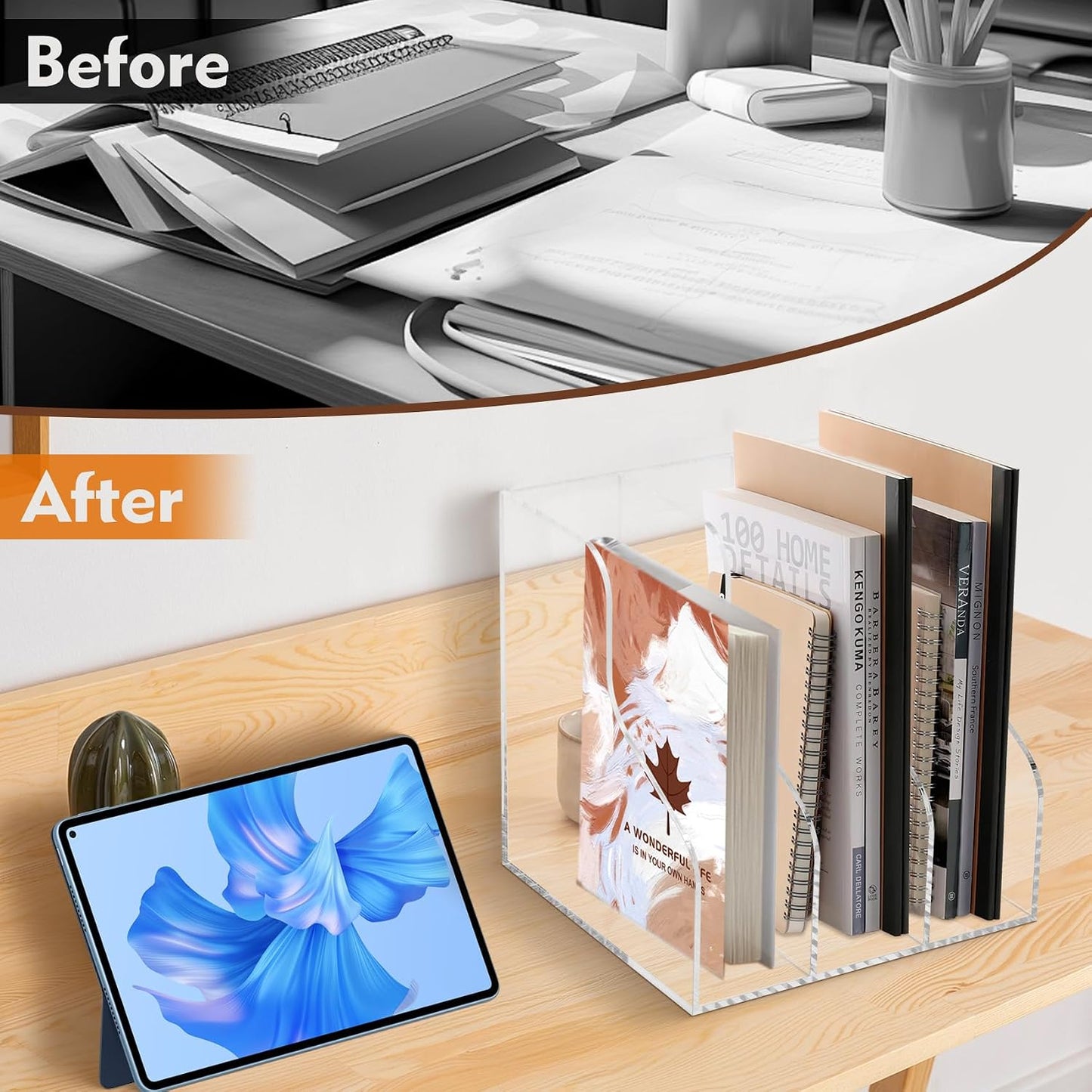 Acrylic Desk Organizer / A4 / Clear