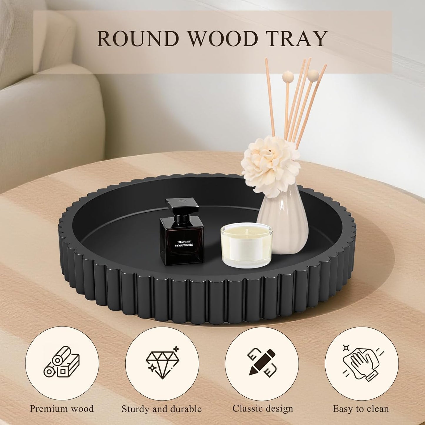 Modern Decorative Trays / Black
