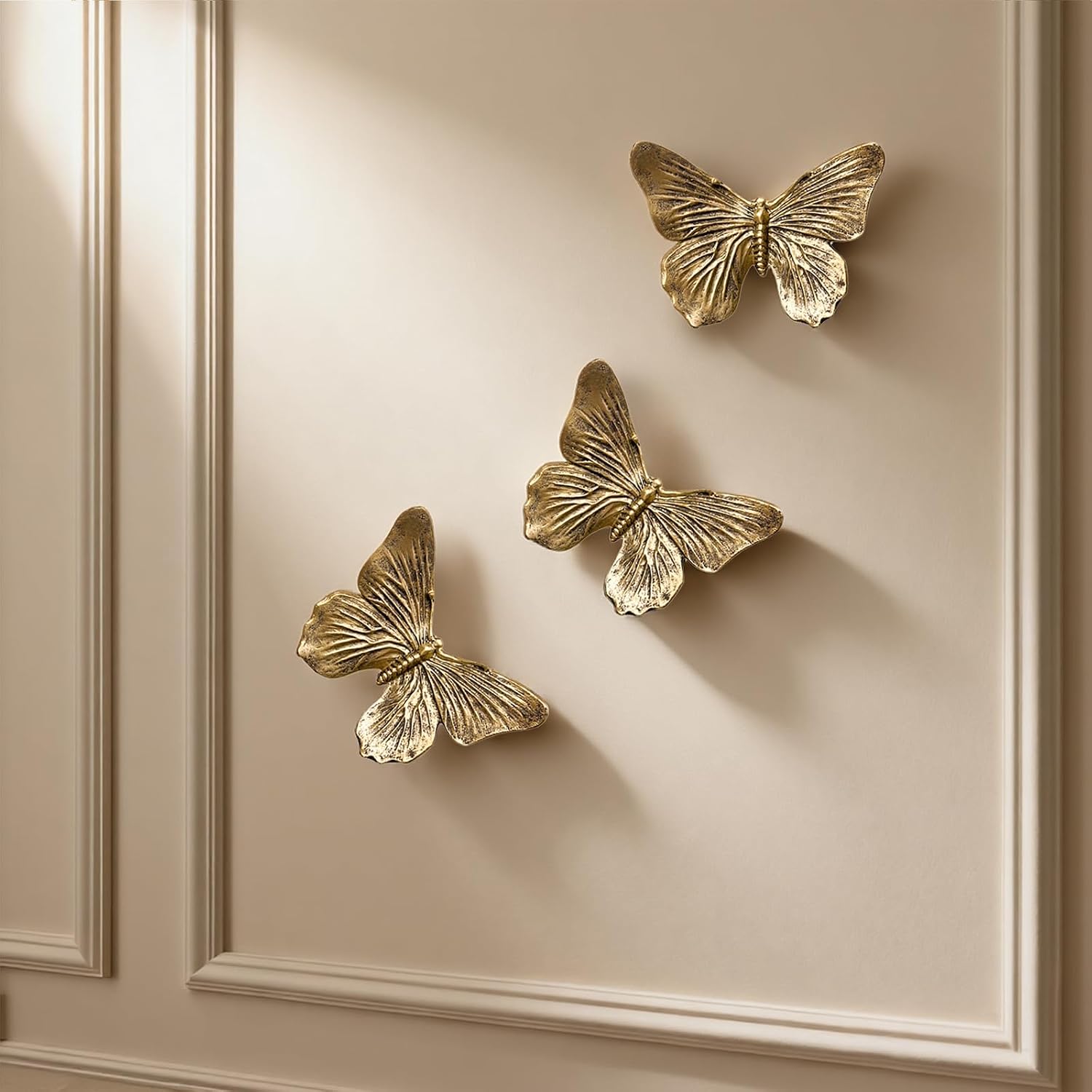 3D Butterfly Wall Decor Set / Copper / Set of 3