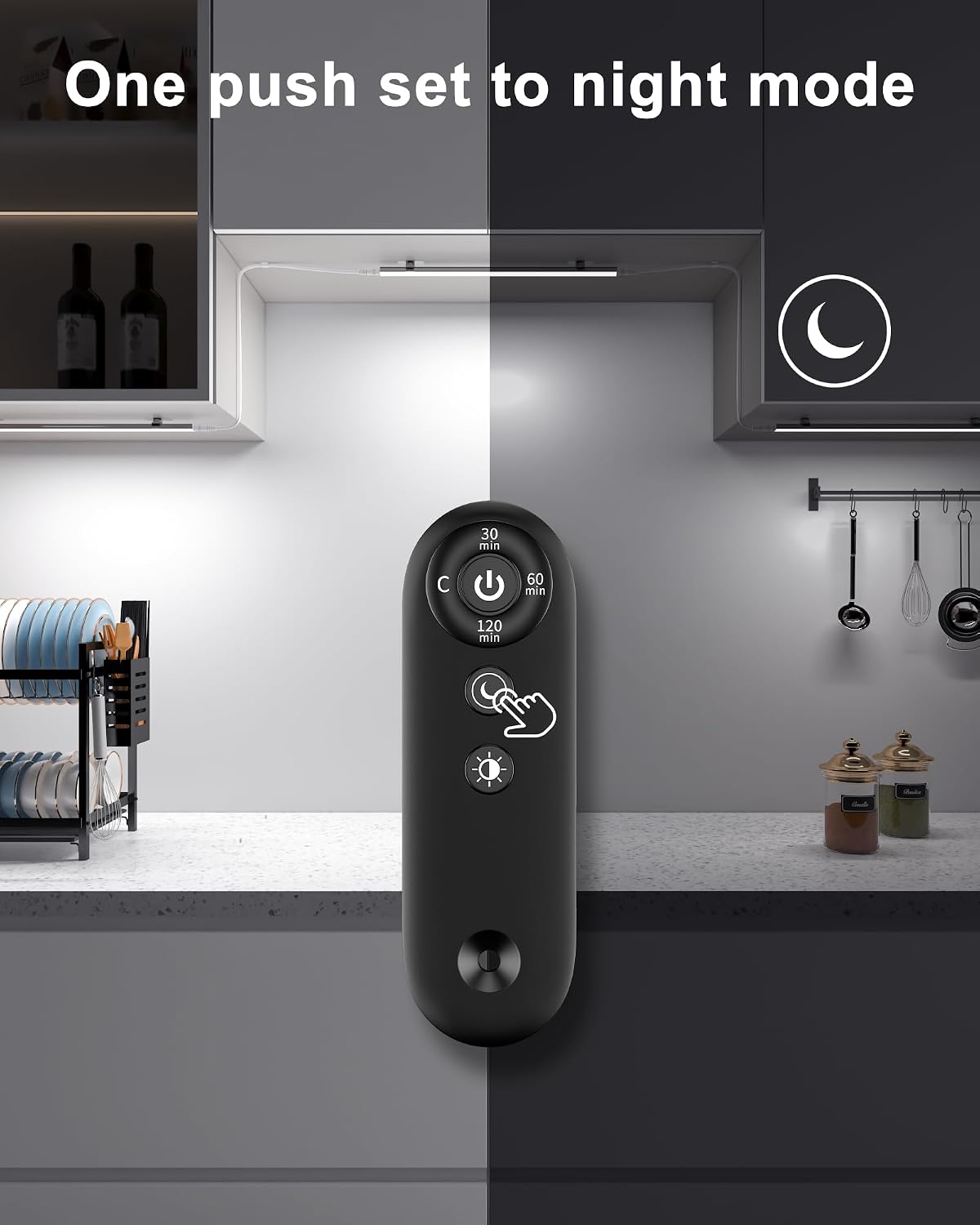 Remote Control Under Cabinet Led Light Plug in, Dimmable Daylight White 4500K, 3 Pack 12 inch Linkable Under Counter