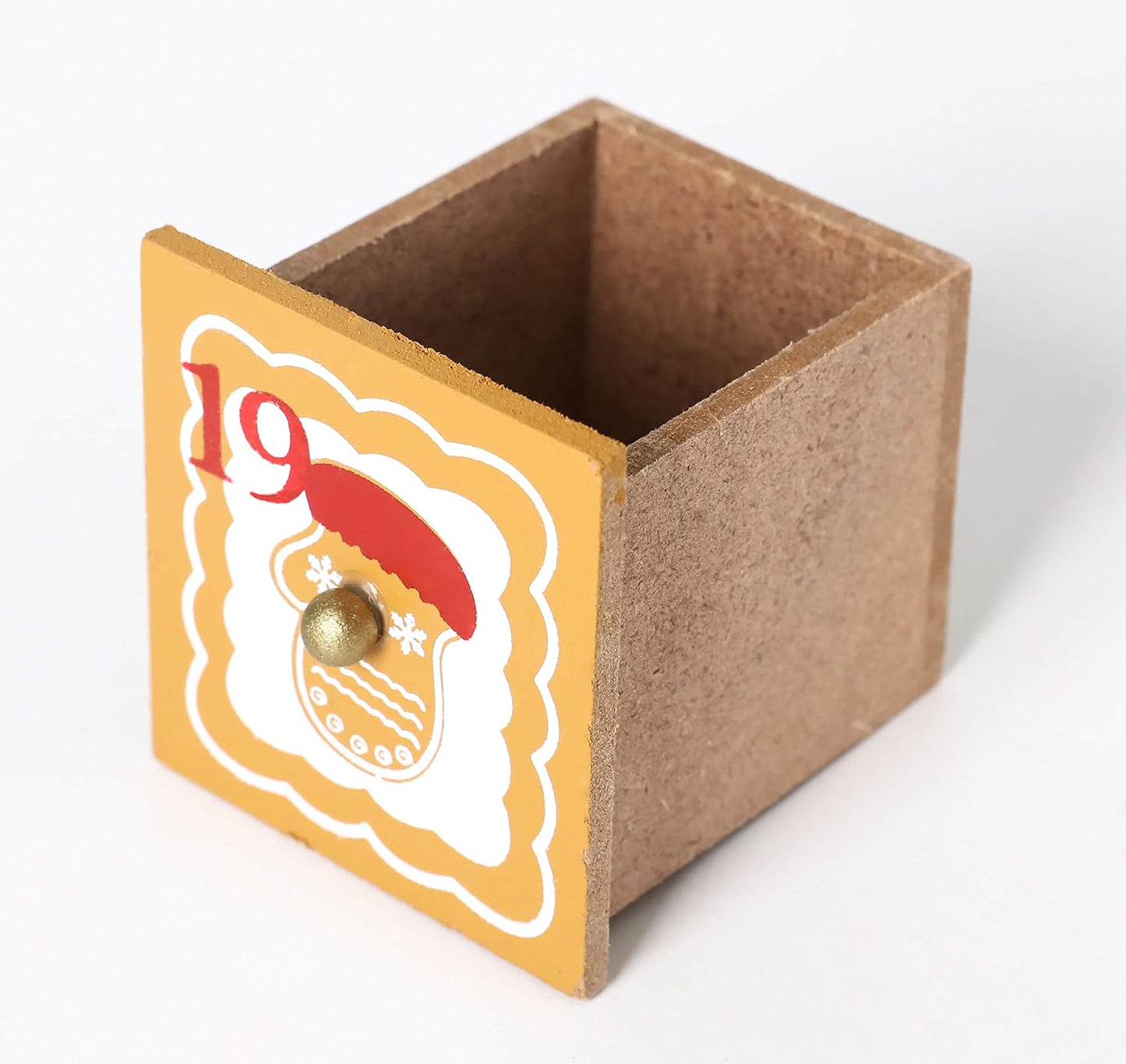 BRUBAKER Reusable Wooden Advent Calendar to Fill - Gingerbread House with LED Lighting - DIY Christmas Calendar 10.31 x