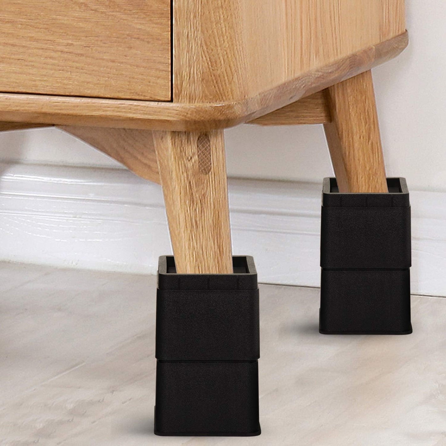 BTSD-home Bed Risers 3 Inch, 6 Pack | Heavy Duty Stackable Furniture Lifters for Dorm Beds, Sofas, Couches and Tables