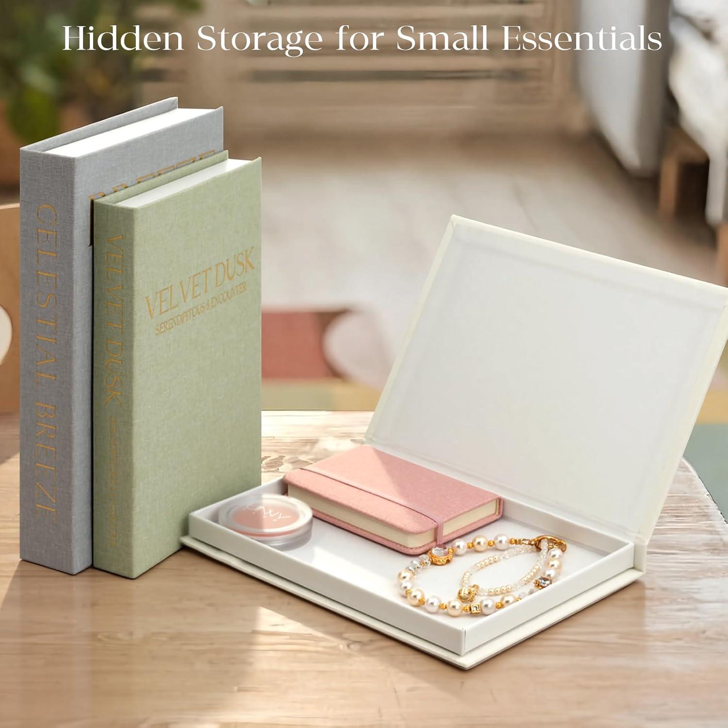 Linen Faux Book Boxes / Set of 3
