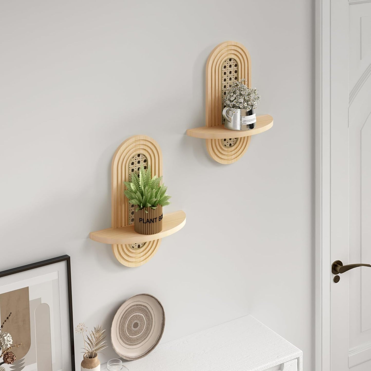 Arch Plant Floating Shelf / Wood / Set of 2