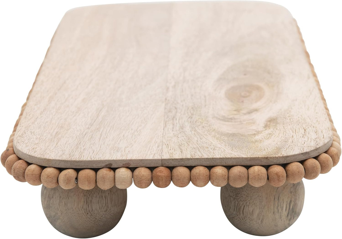 Modern Footed Serving Tray/Decorative Wood Pedestal for Dessert Table / Natural