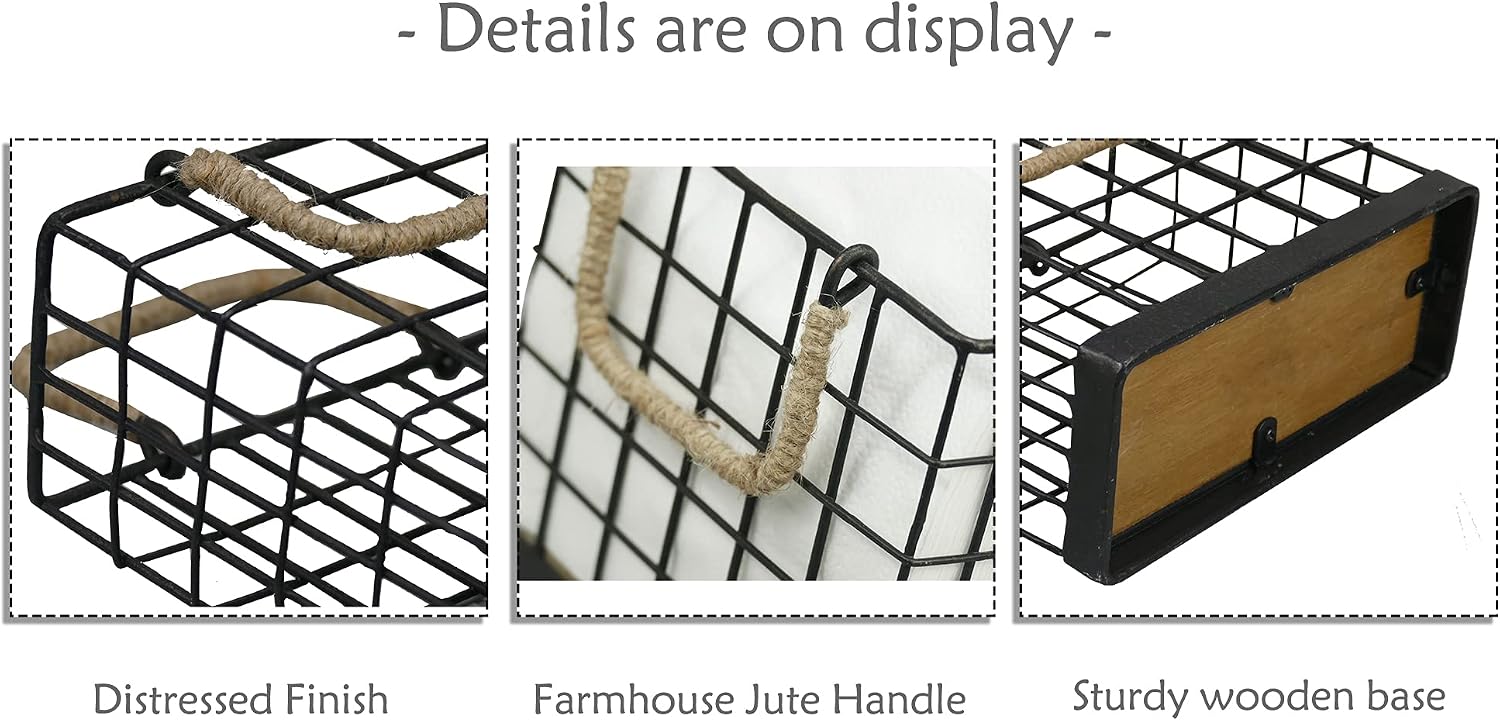 Farmhouse Napkin Holder / Black