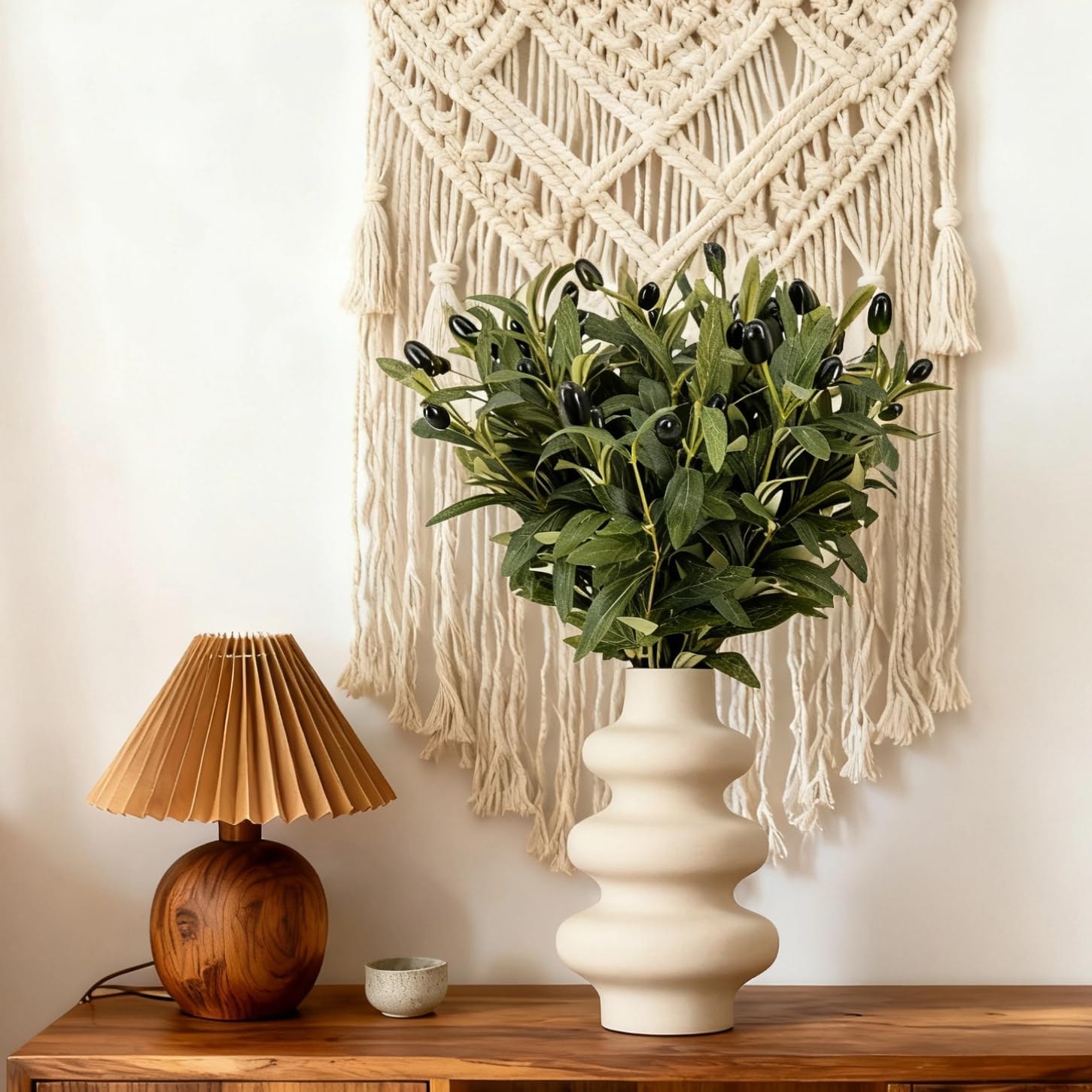 Faux Olive Branches for Vases / 18 Inch / Set of 10