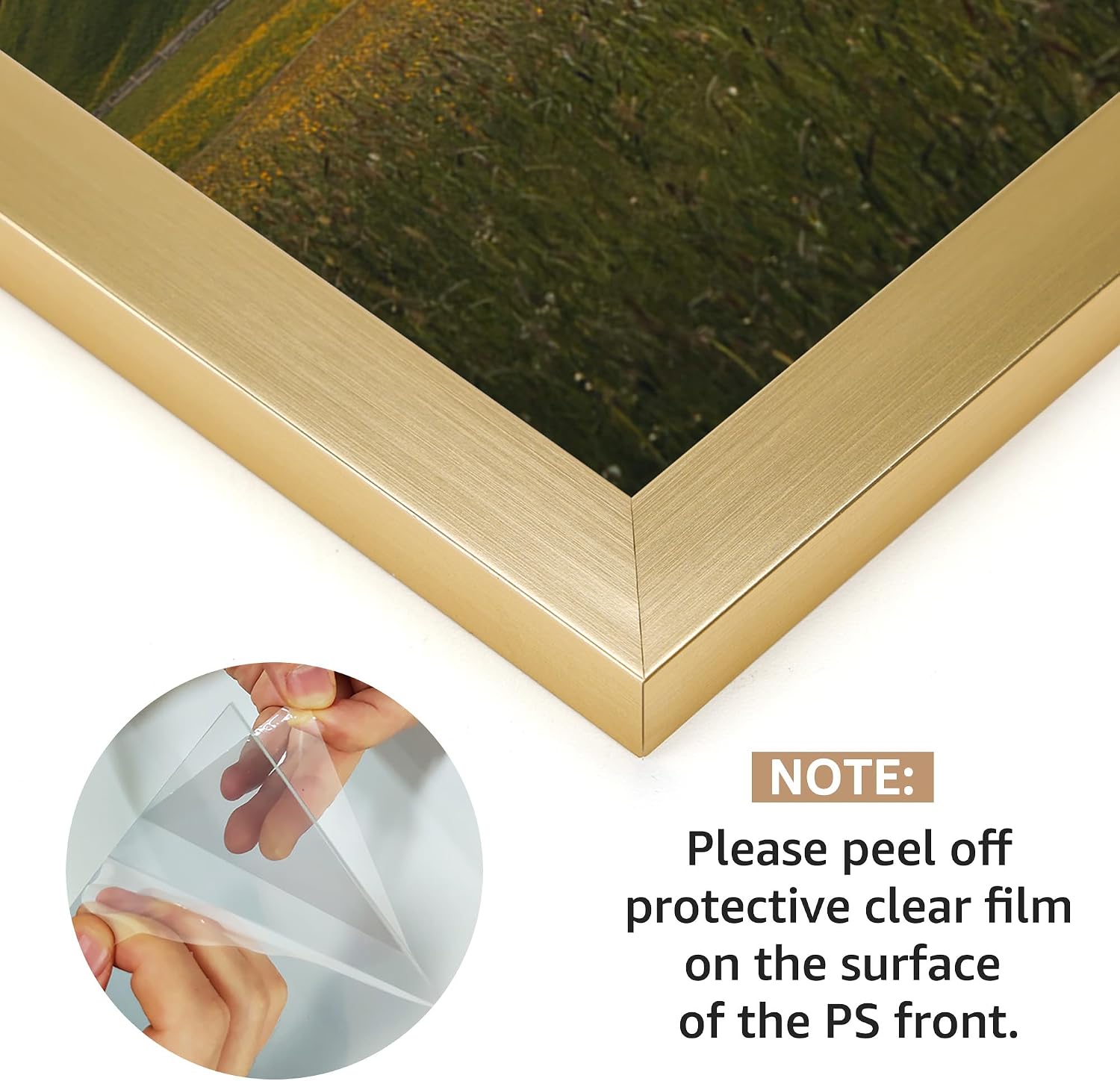 Giftgarden 16x20 Picture Frame Gold, 16 by 20 Thin Poster Photo Frame for Wall Display, Single