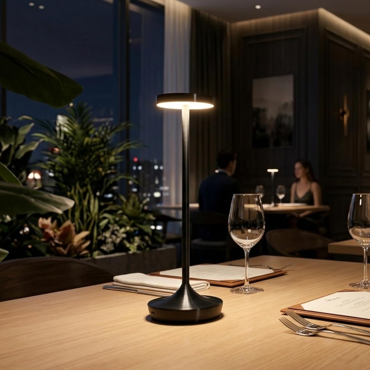 Cordless LED Table Lamps, Rechargeable 6000mAh, 72H Runtime, Waterproof | Stepless Touch Dimming with 3 Color Modes &