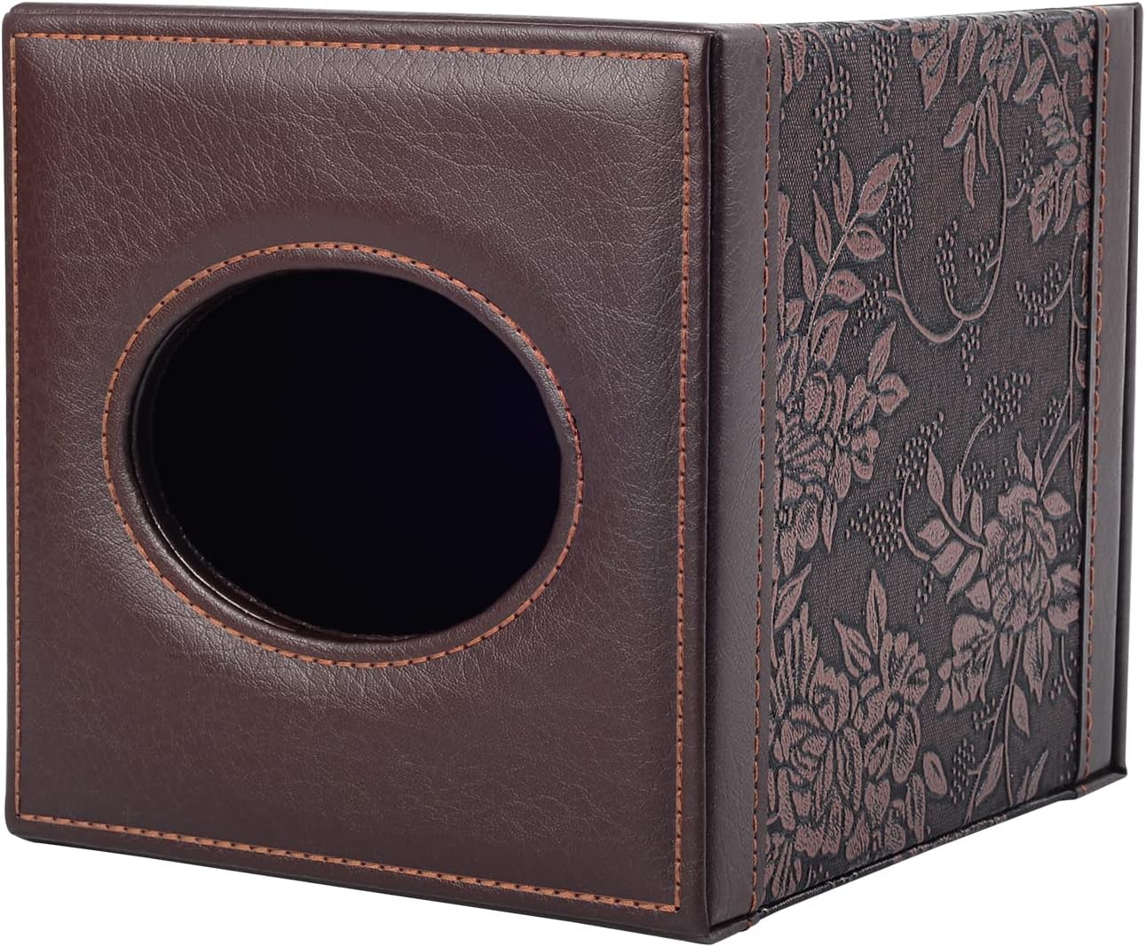 Modern Leather Tissue Box Holder for Napkin Facial Paper Organizer Bottom / Square Tissue Box-retro