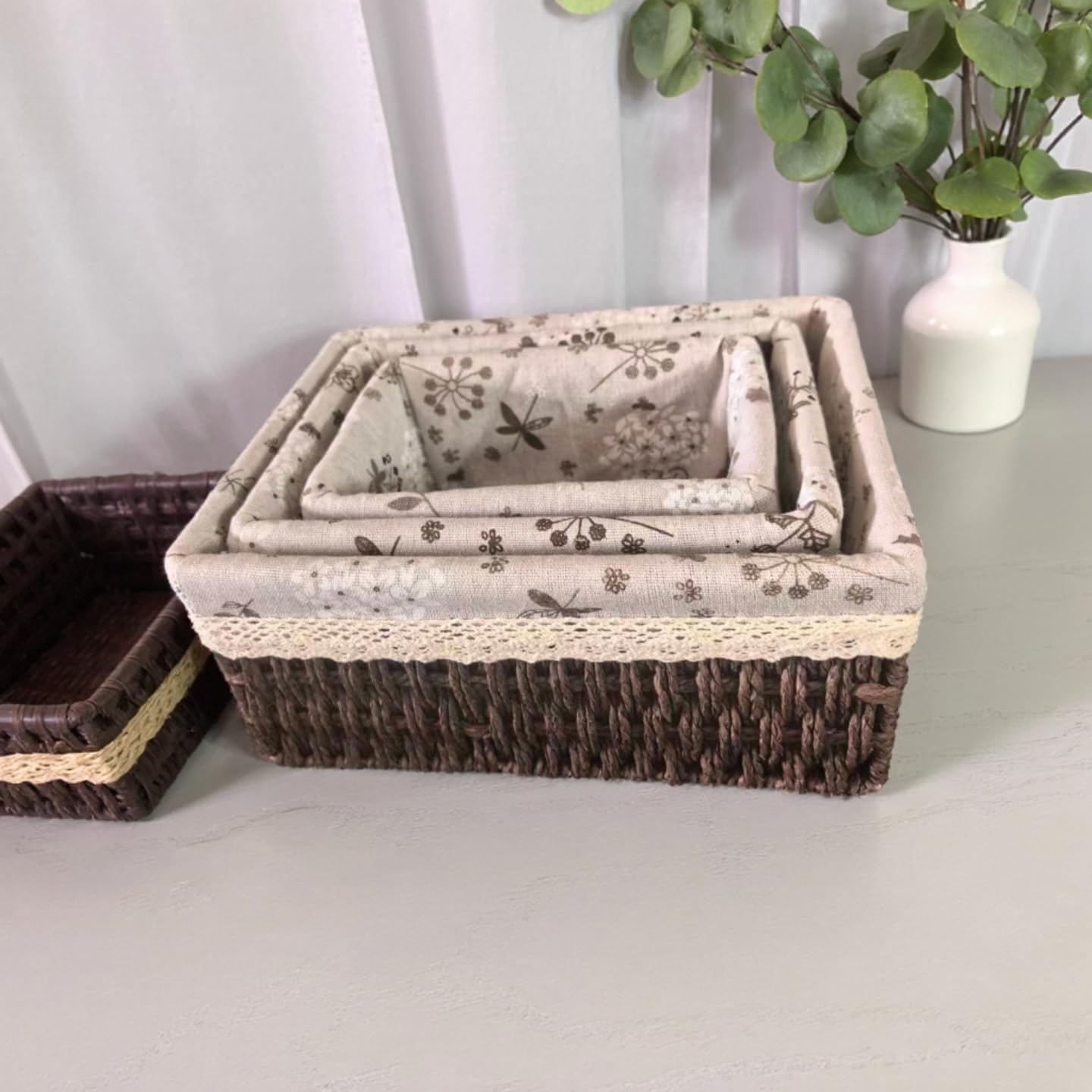 Wicker Woven Baskets / Coffee