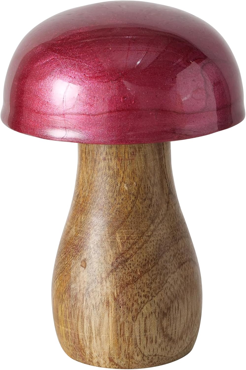 Decorative Figurines / Red Top Mushrooms / Red Metallic Effect, 4.25, 3.5 and 2.75 Inches / Set of 3