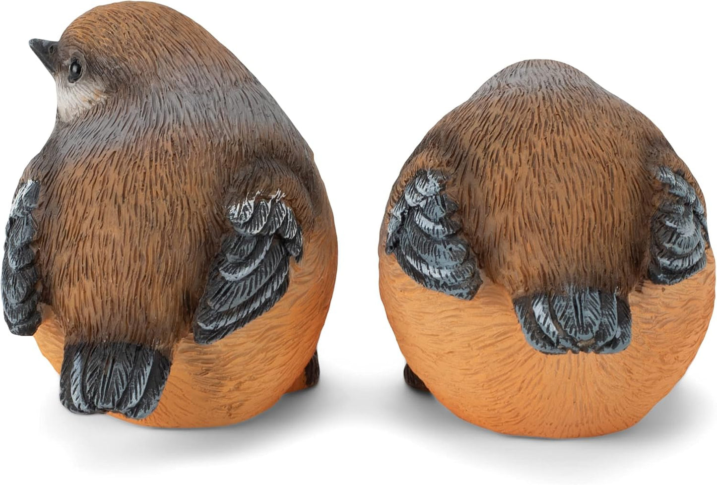Brown Resin Figurine / Yellow / 3 Inch / Set of 2