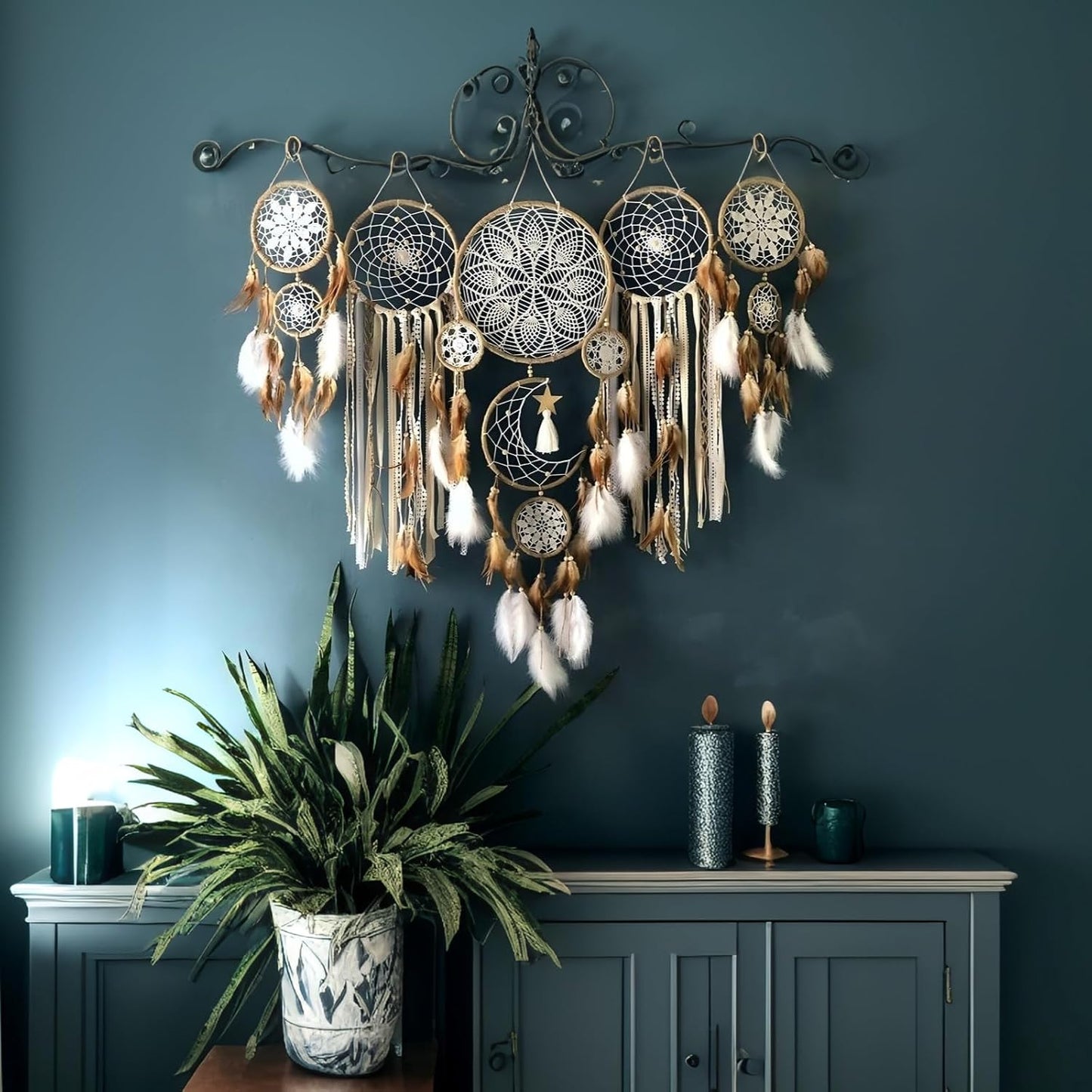 Large Boho Dream Catcher / Camel