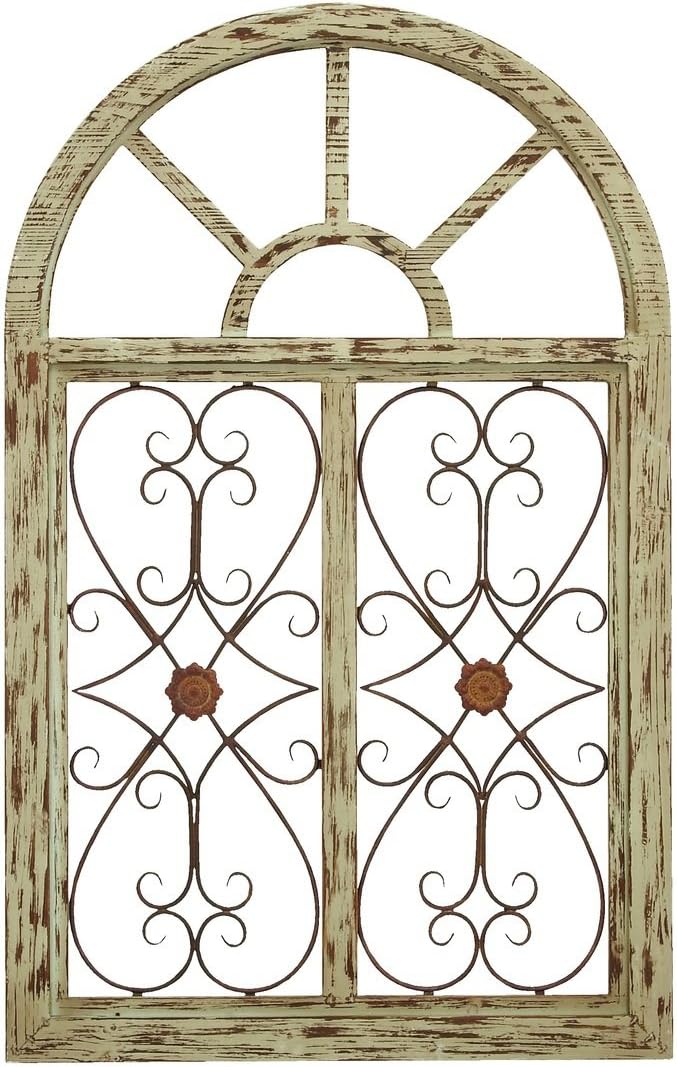 Metal Scrollwork Relief / 28.2"L x 1"W / Light Blue