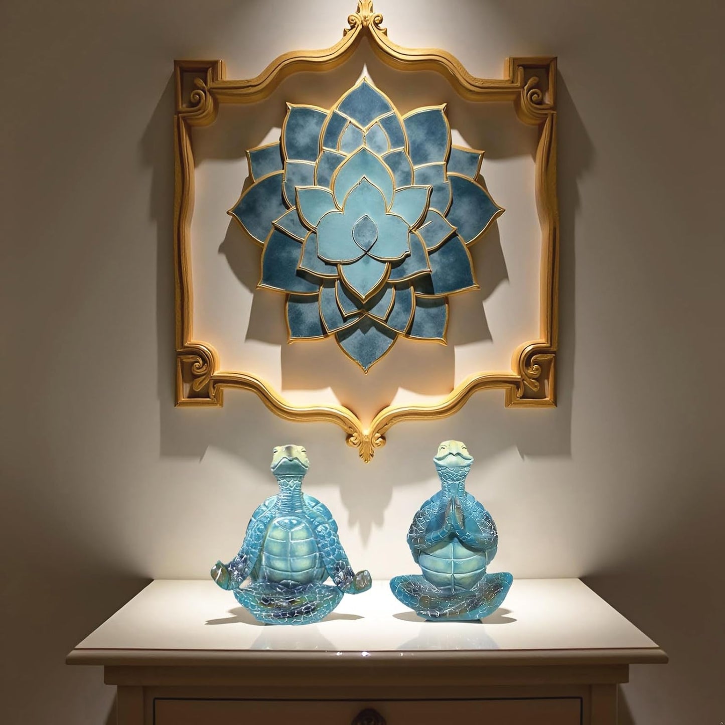 Yoga Sea Turtle Figurines / Blue / Set of 2