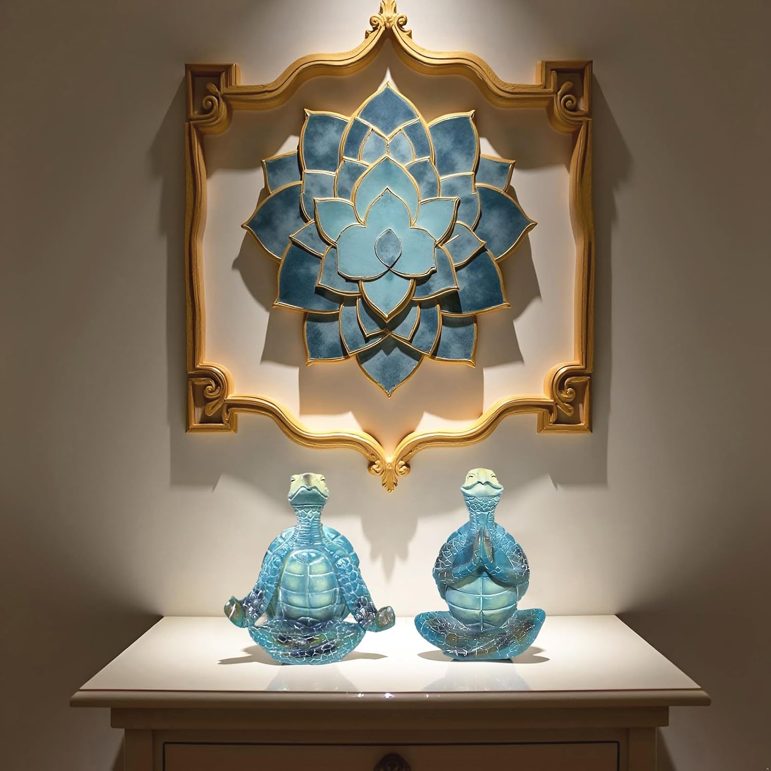 Yoga Sea Turtle Figurines / Blue / Set of 2