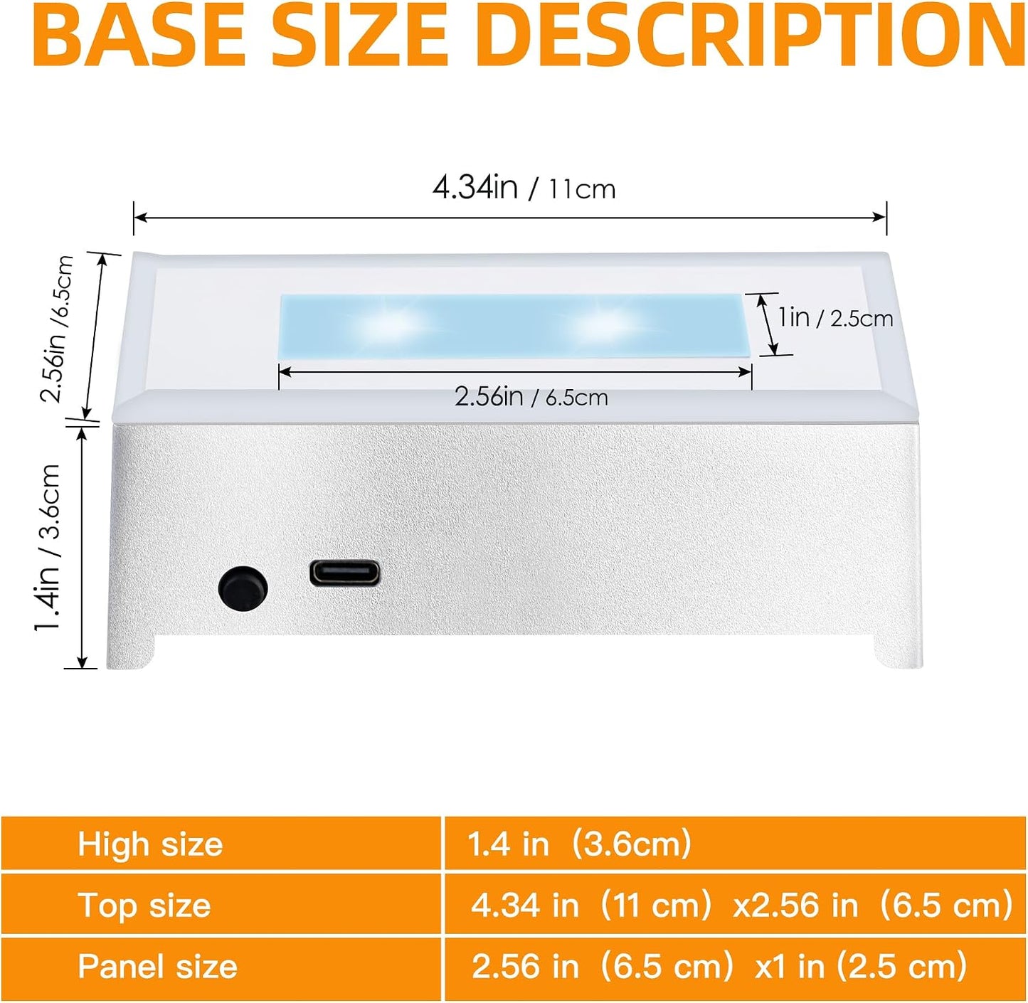 Lighted Up Stand Color Changing Small LED for 3D / Silver