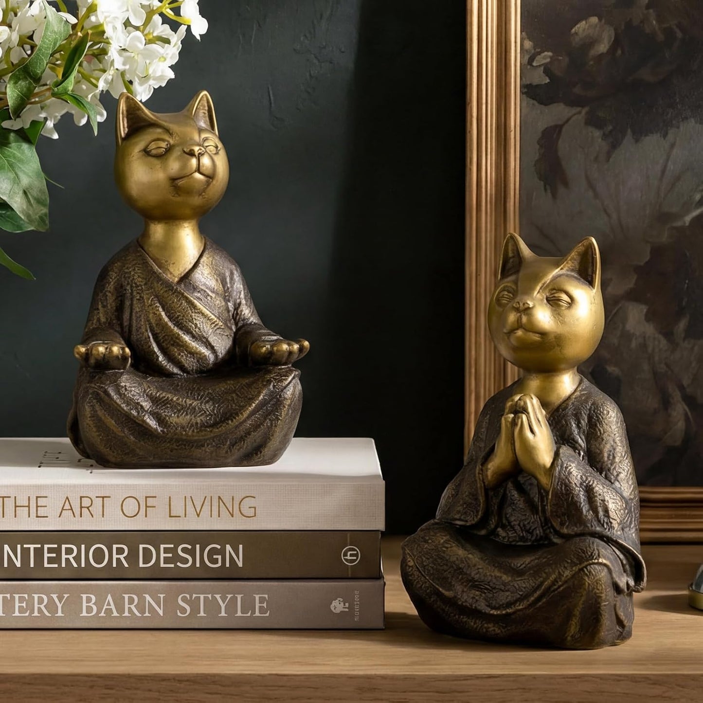 Heavy Resin Book Ends / Gold