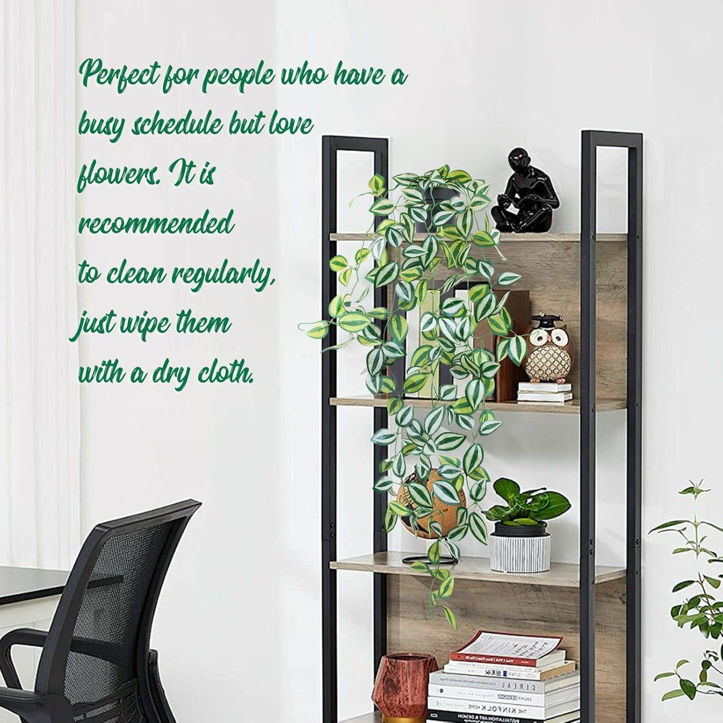 Fake Hanging Plants / Eyebrow / Green / Set of 2