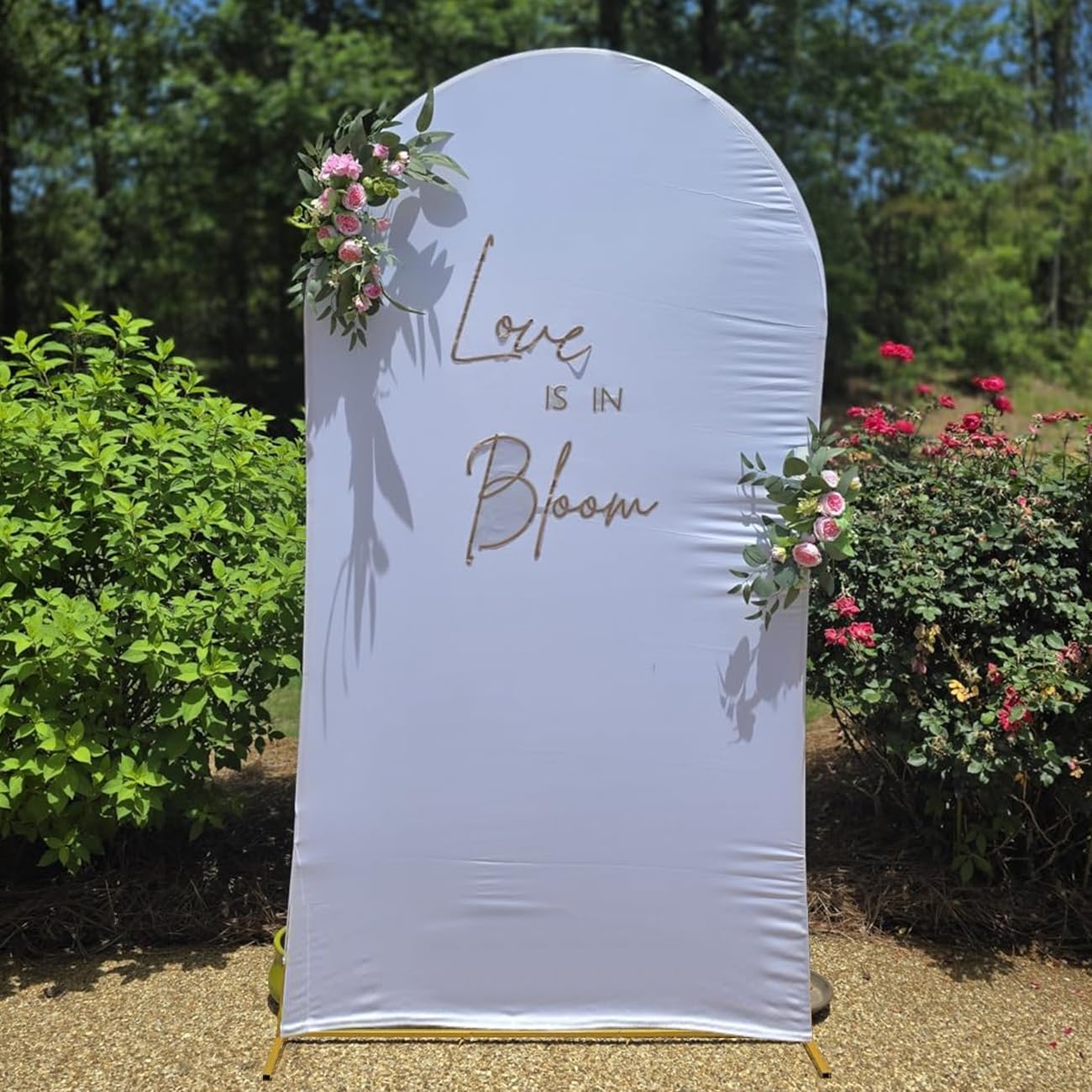 Metal Arch Stand / 6.6FT Arch with Cover / White / 6.6 Inch