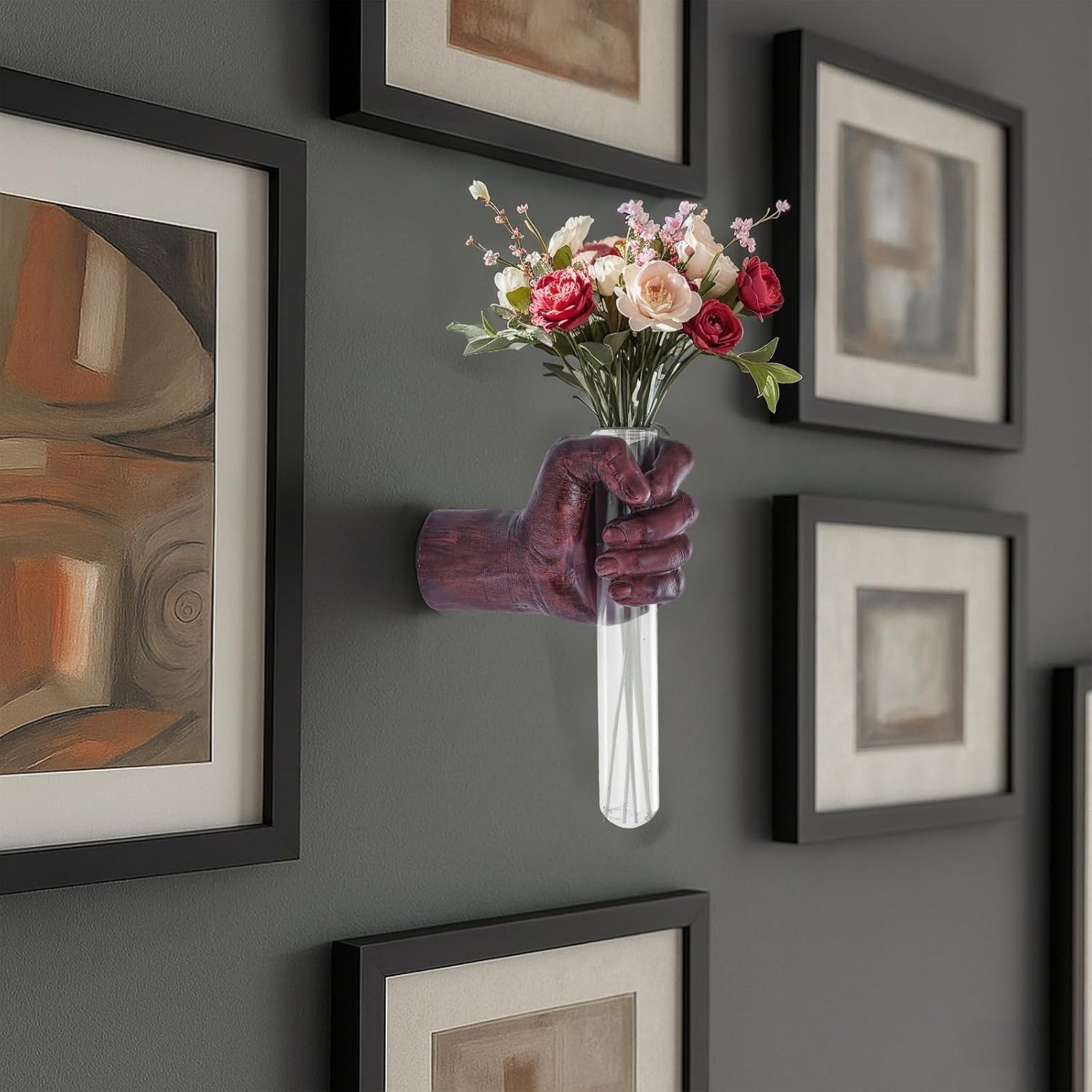Funky Flower Vase / Brown