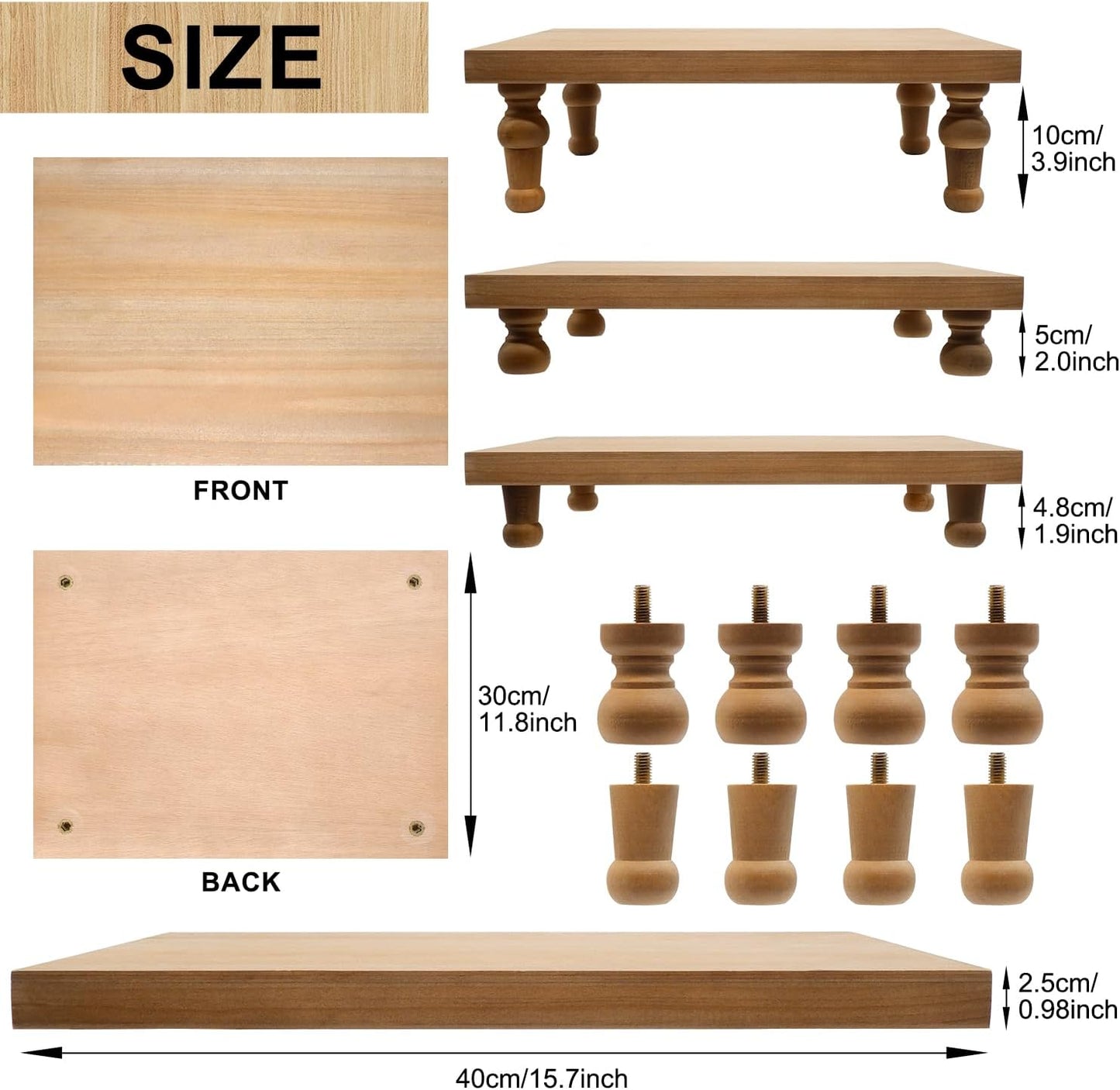 Farmhouse Pedestal Stand / Wood