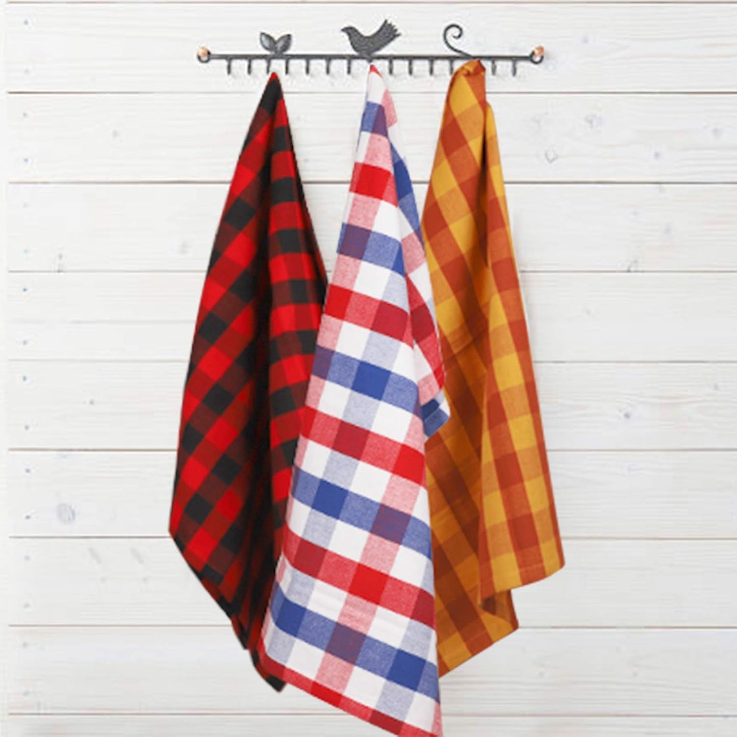 Urban Villa Kitchen Towels Cotton Dish Towels 20”x30” (Set of 12) Multi