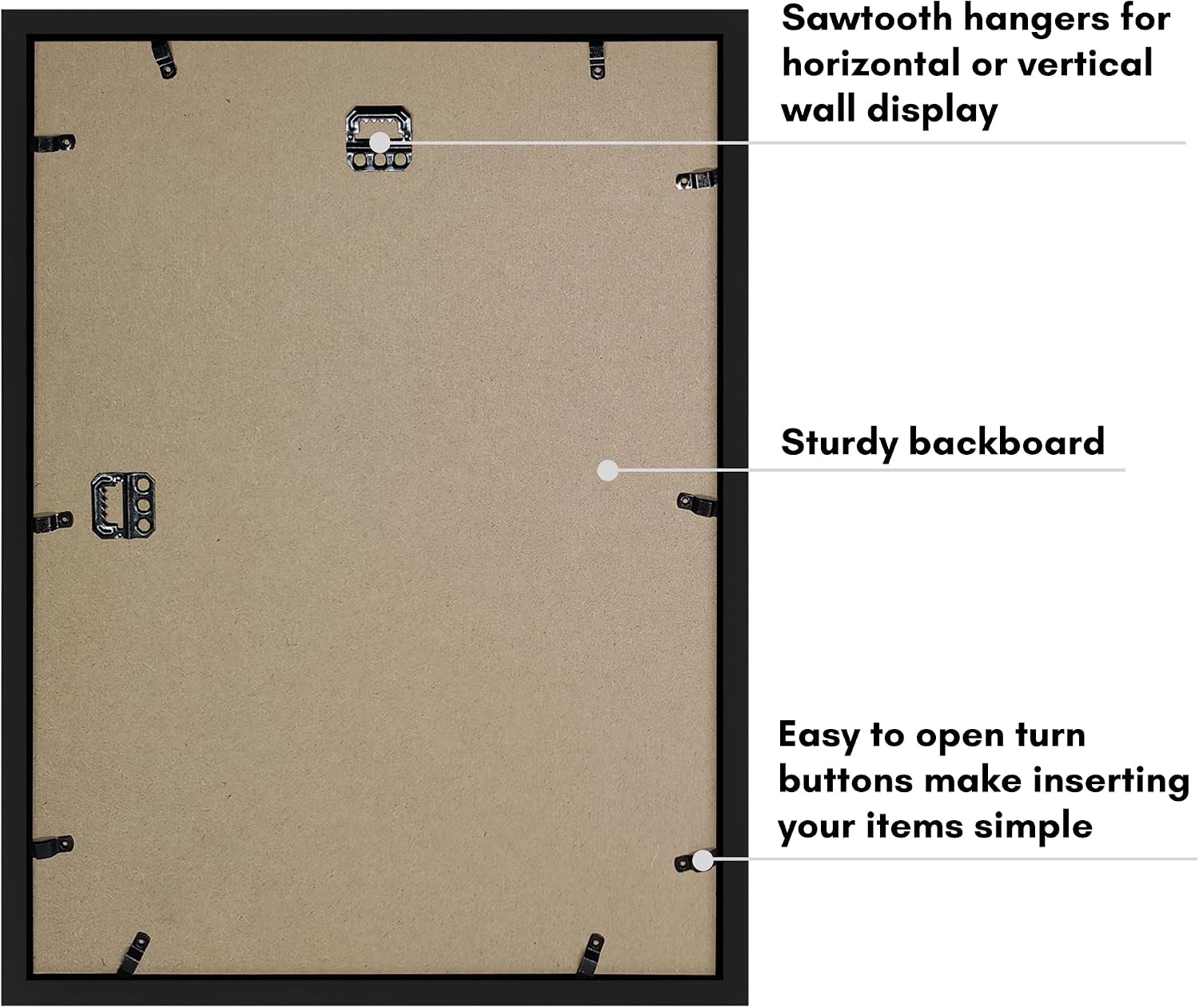 Americanflat 12x16 Shadow Box Frame - Engineered Wood - Black | Polished plexiglass front, 1.5 inch interior depth