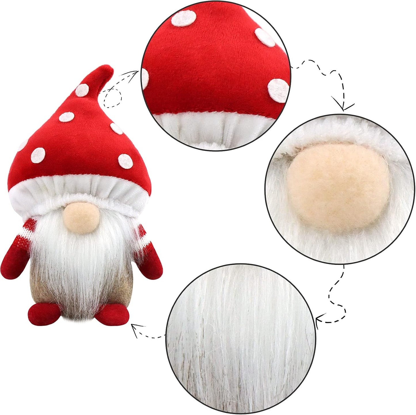 Spring Gnomes Decoration Mushroom Summer Easter Gnome Handmade Decor / Set of 3