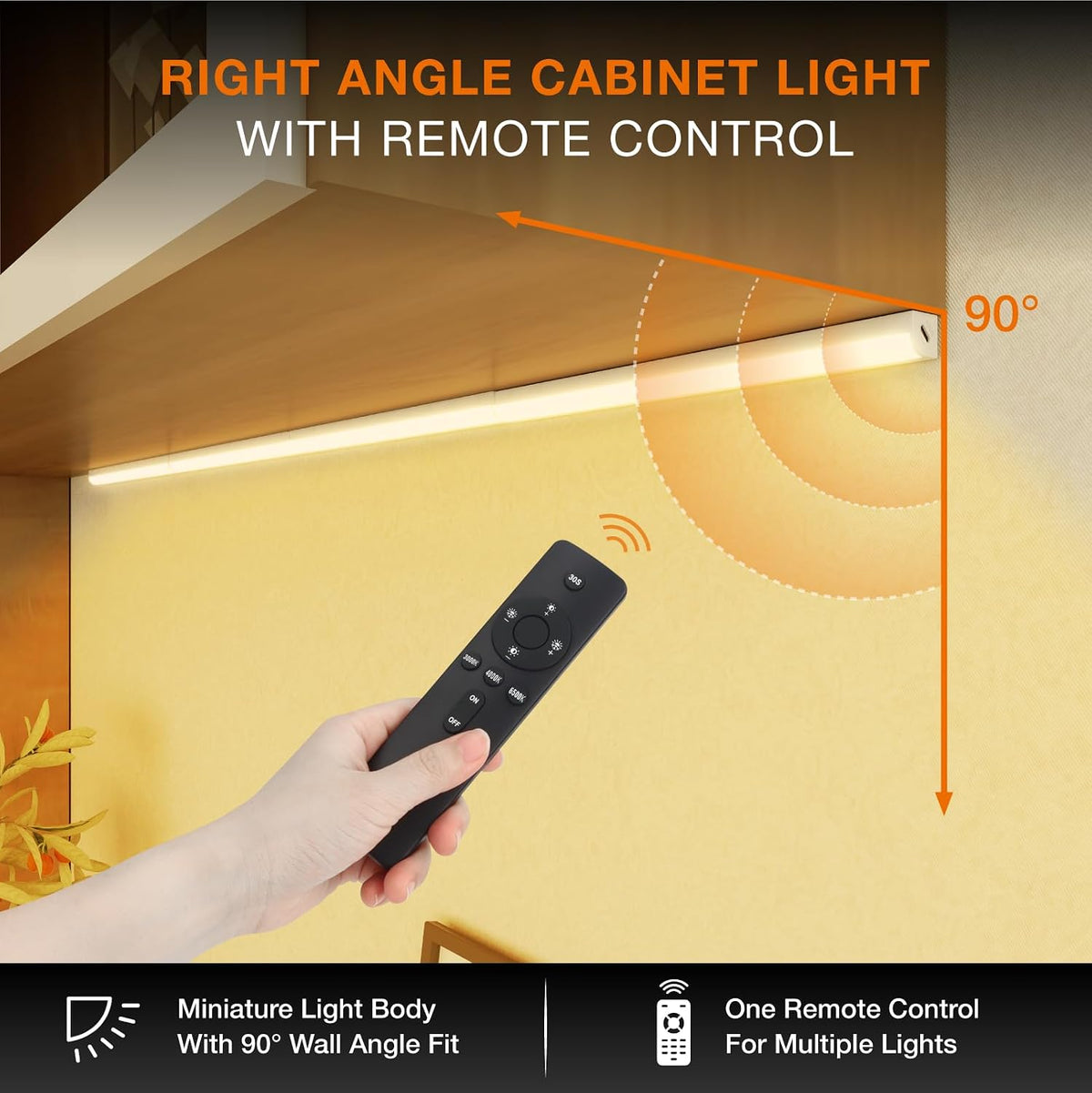 Under Cabinet Lights Remote Control,4 Pack Magnetic Rechargeable Light bar,Under Cabinet Lighting Wireless,Ceiling and