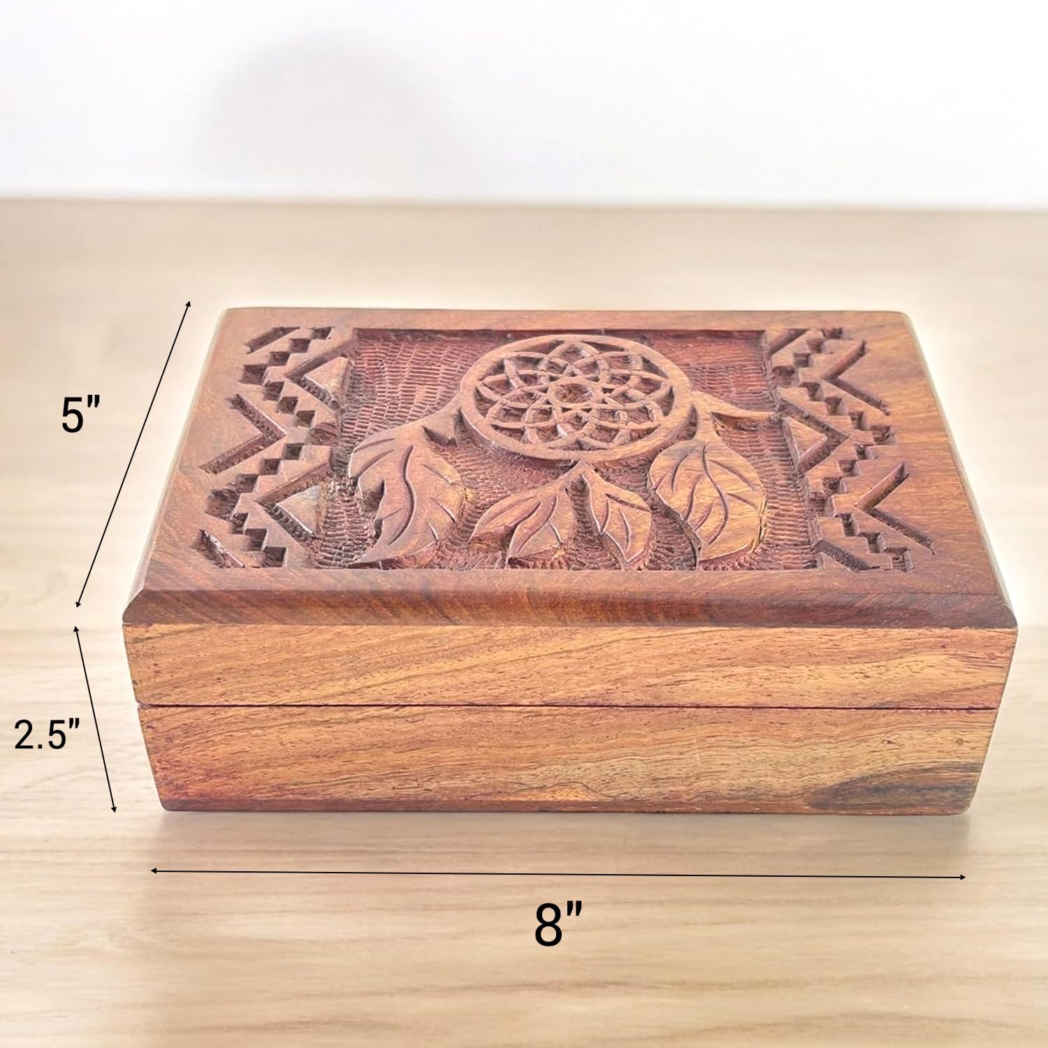 Wooden Mini Jewellery Box / Dream Catch