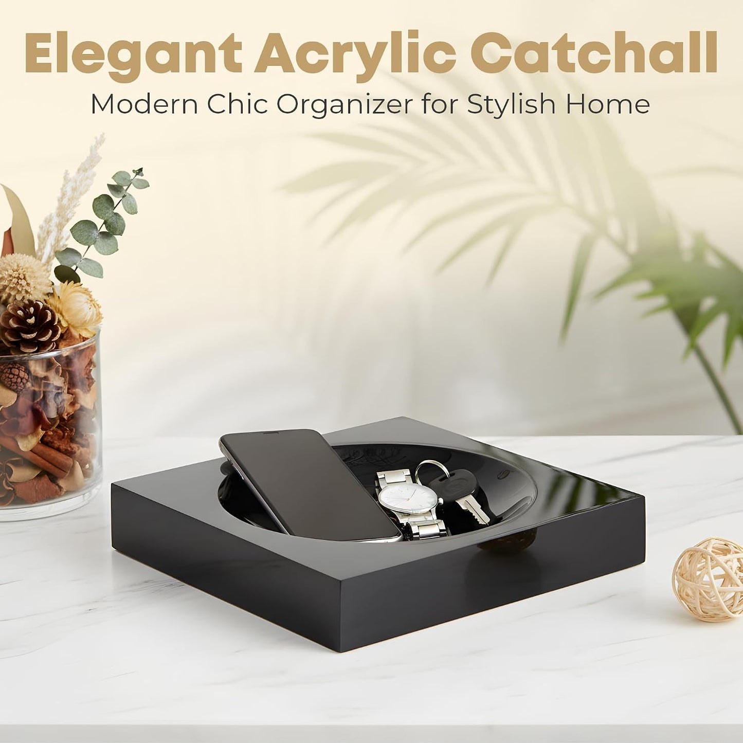 Acrylic Catchall Tray / Black
