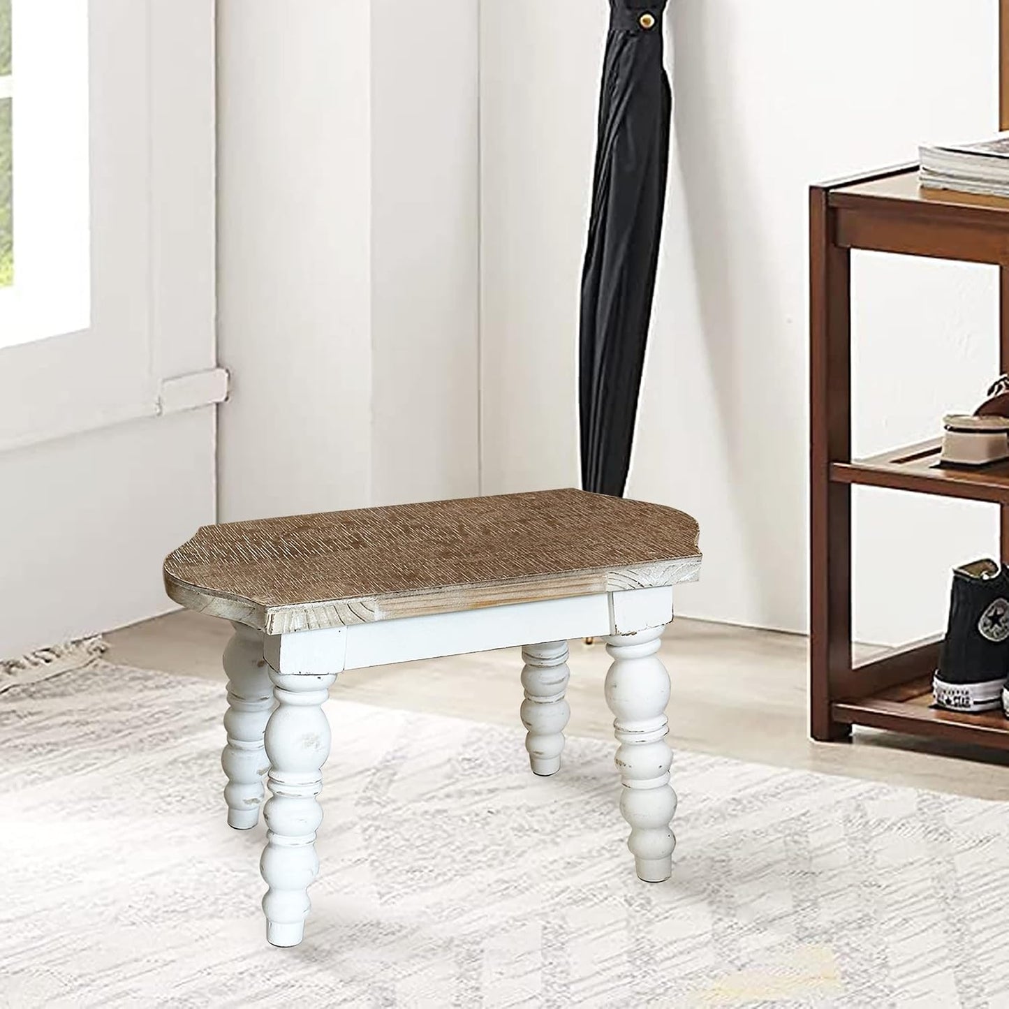 Bedside Step Plant Stand / White Wash