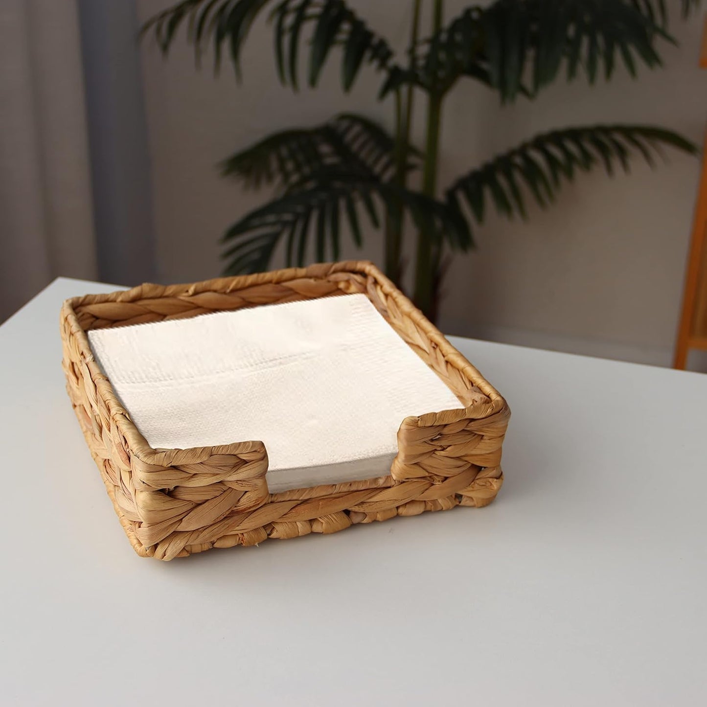 Water Hyacinth Napkin Holder Wicker Tissue Paper Holder Woven Napkins Dispenser / Original