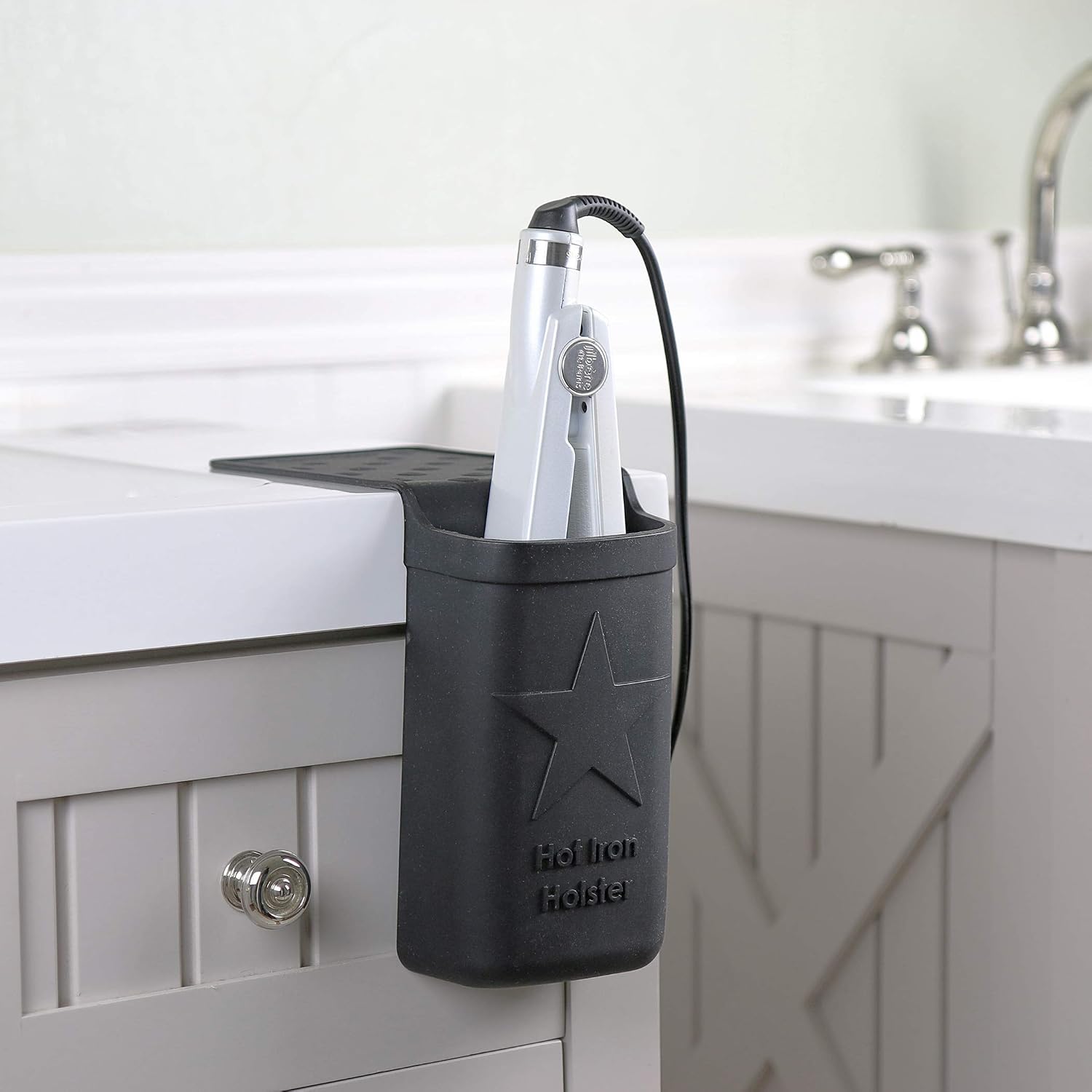 Hot Iron Holster | Adhesive-Free Silicone Storage Pocket for Organization and Travel | Heat Resistant to 500°F | Ideal